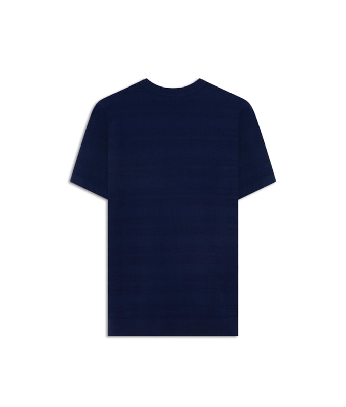 Tricot T-Shirt Textura Listrado Techno m Dark Navy