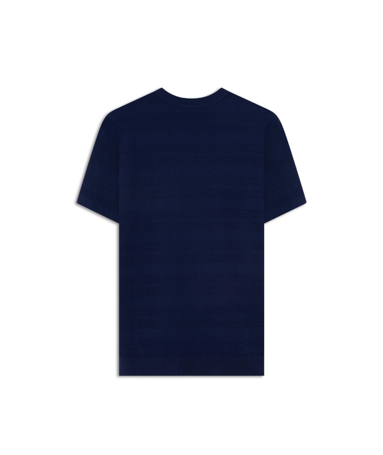 Tricot T-Shirt Textura Listrado Techno m Dark Navy