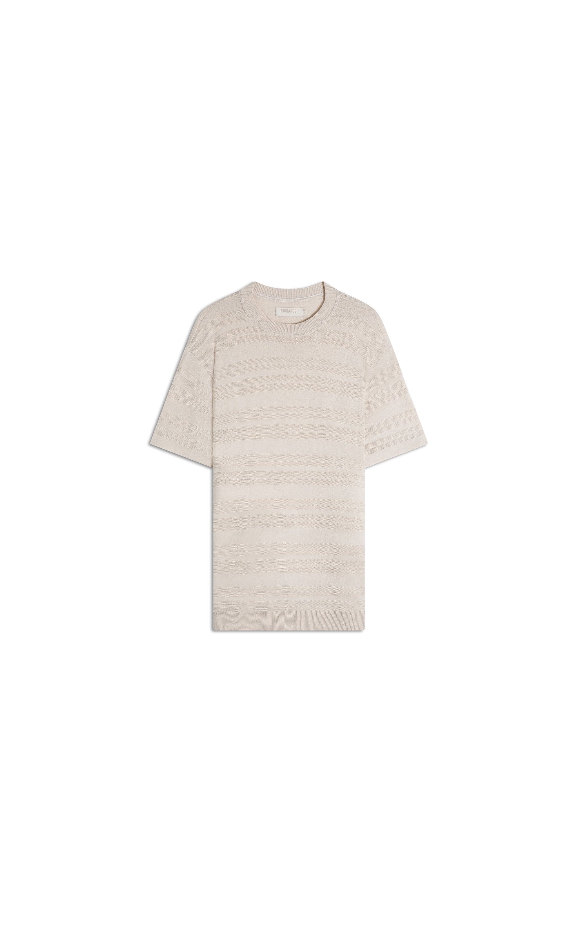 Tricot T-Shirt Textura Listrado Techno m Off White