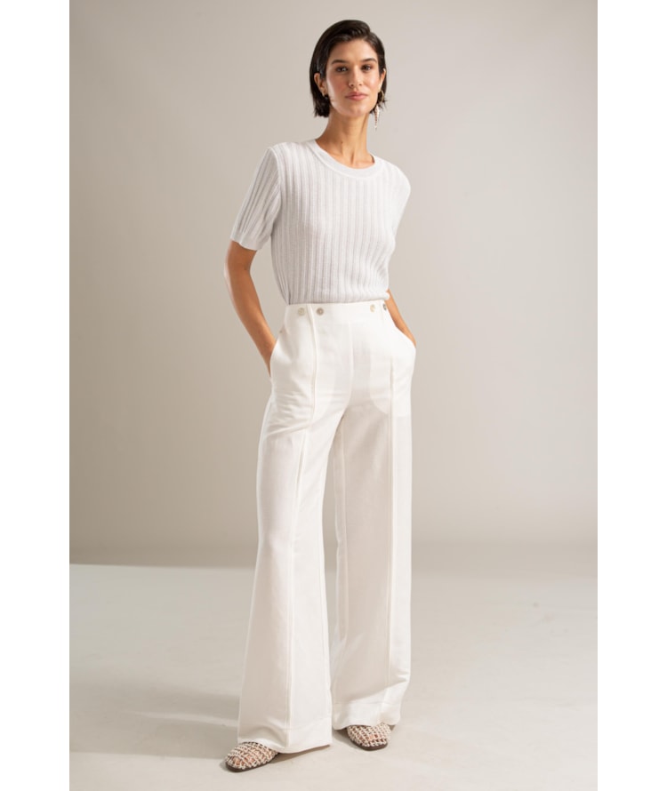 Tricot T-Shirt Yani Shine Branco