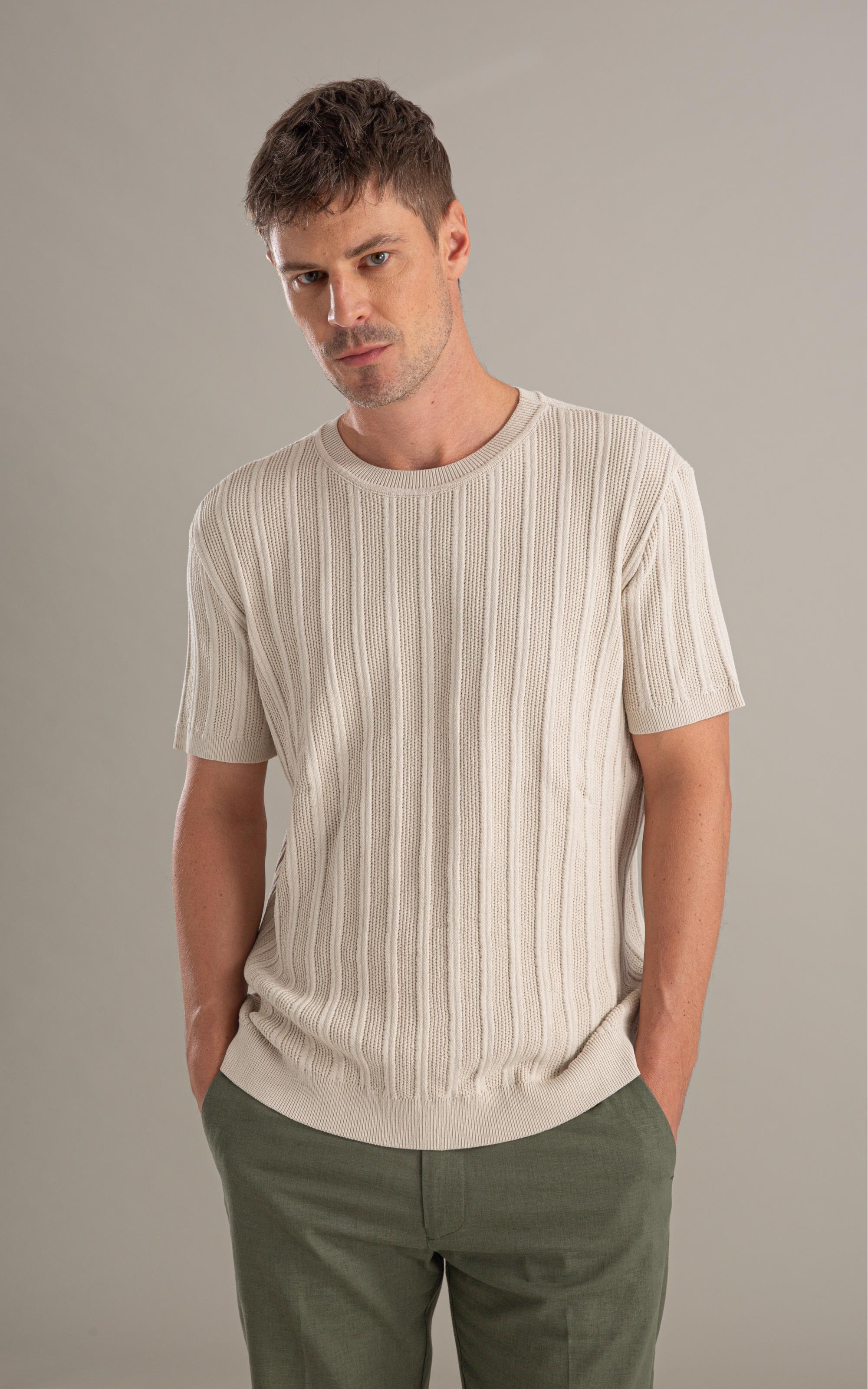 Tricot T-Shirt Zeca Textura Mc Areia