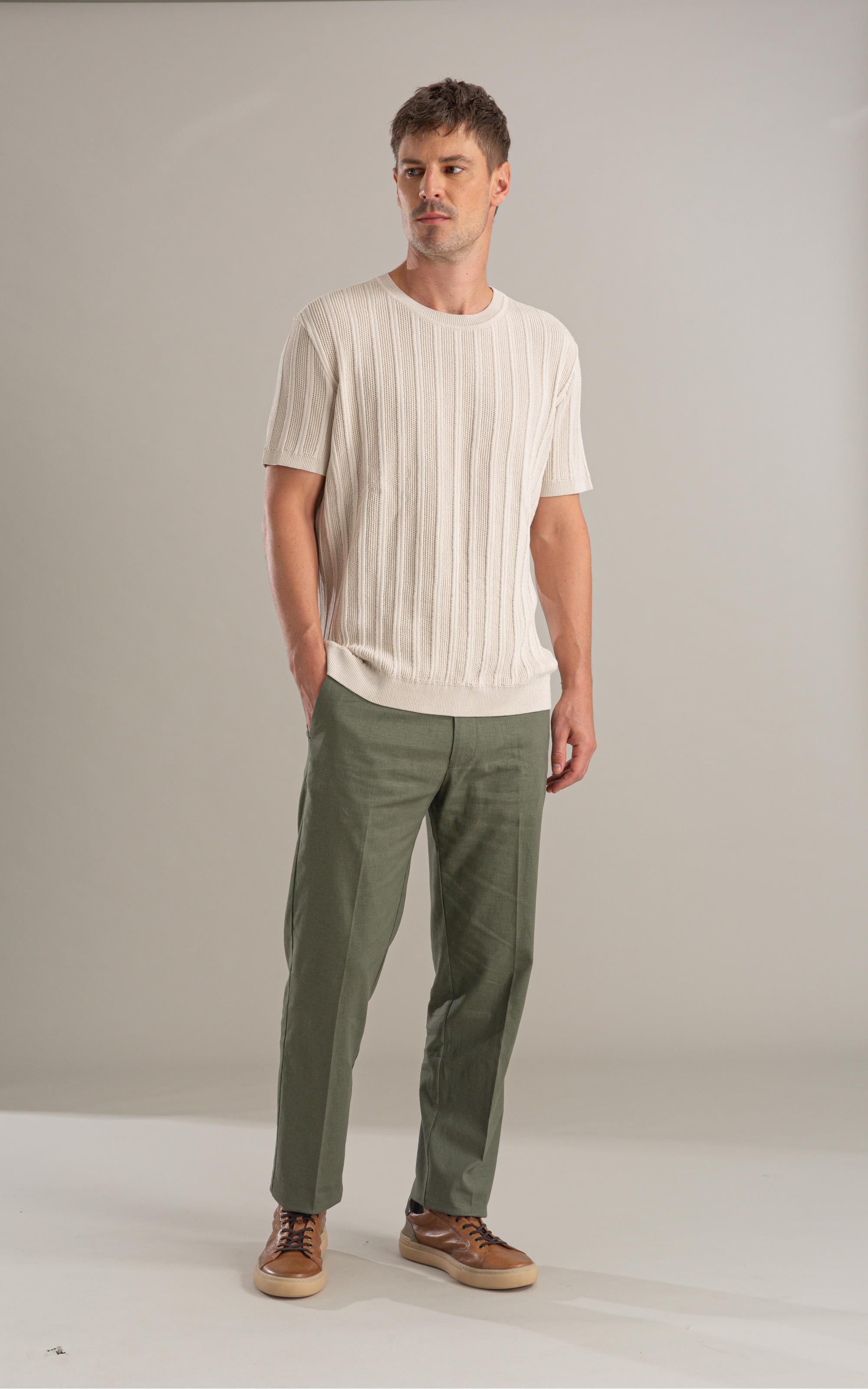 Tricot T-Shirt Zeca Textura Mc Areia