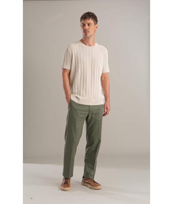 Tricot T-Shirt Zeca Textura Mc Areia