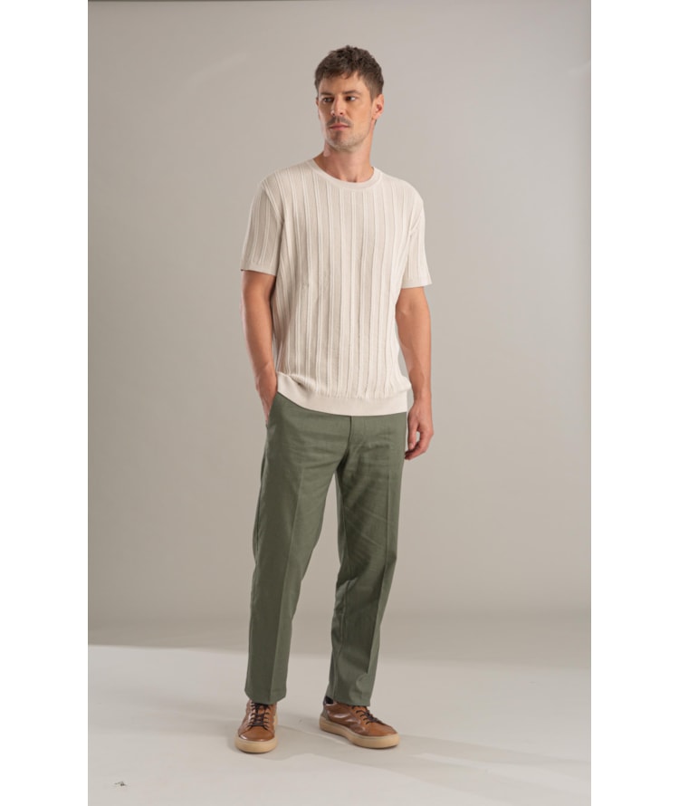 Tricot T-Shirt Zeca Textura Mc Areia