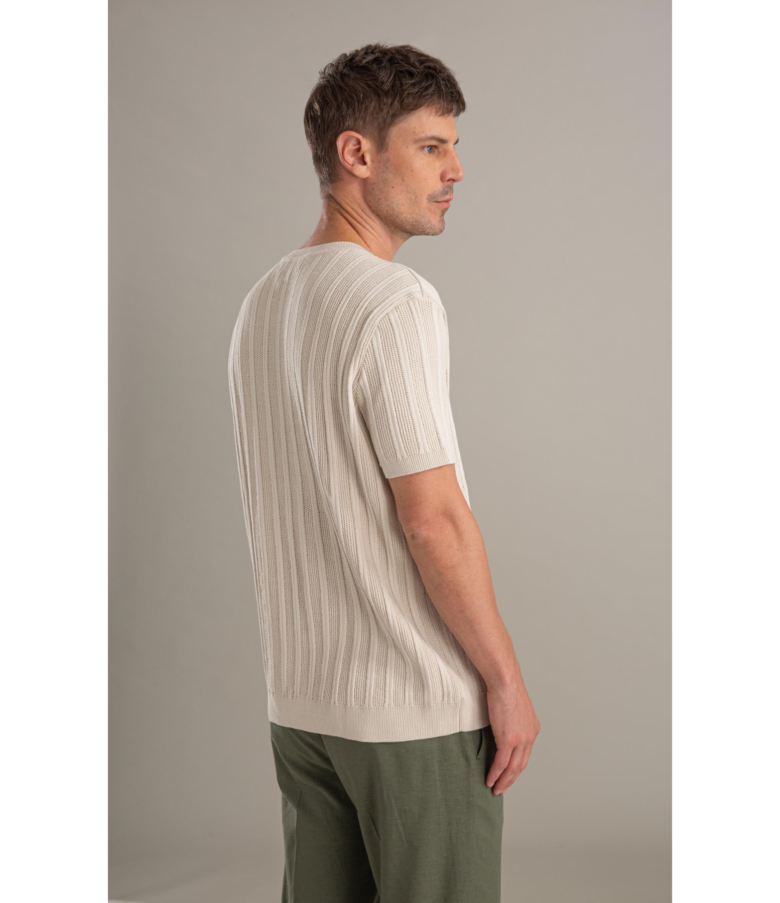Tricot T-Shirt Zeca Textura Mc Areia