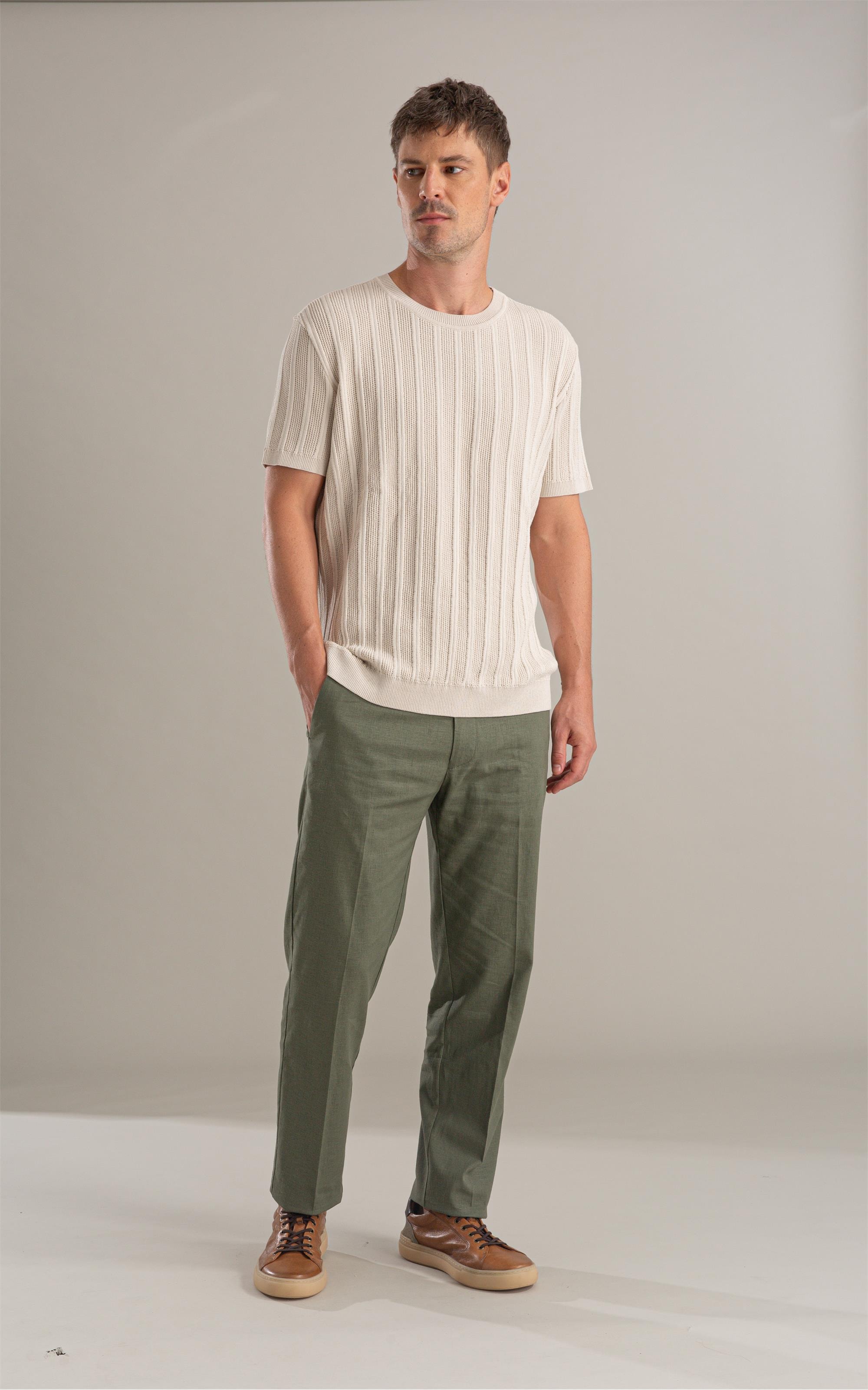 Tricot T-Shirt Zeca Textura Mc Areia