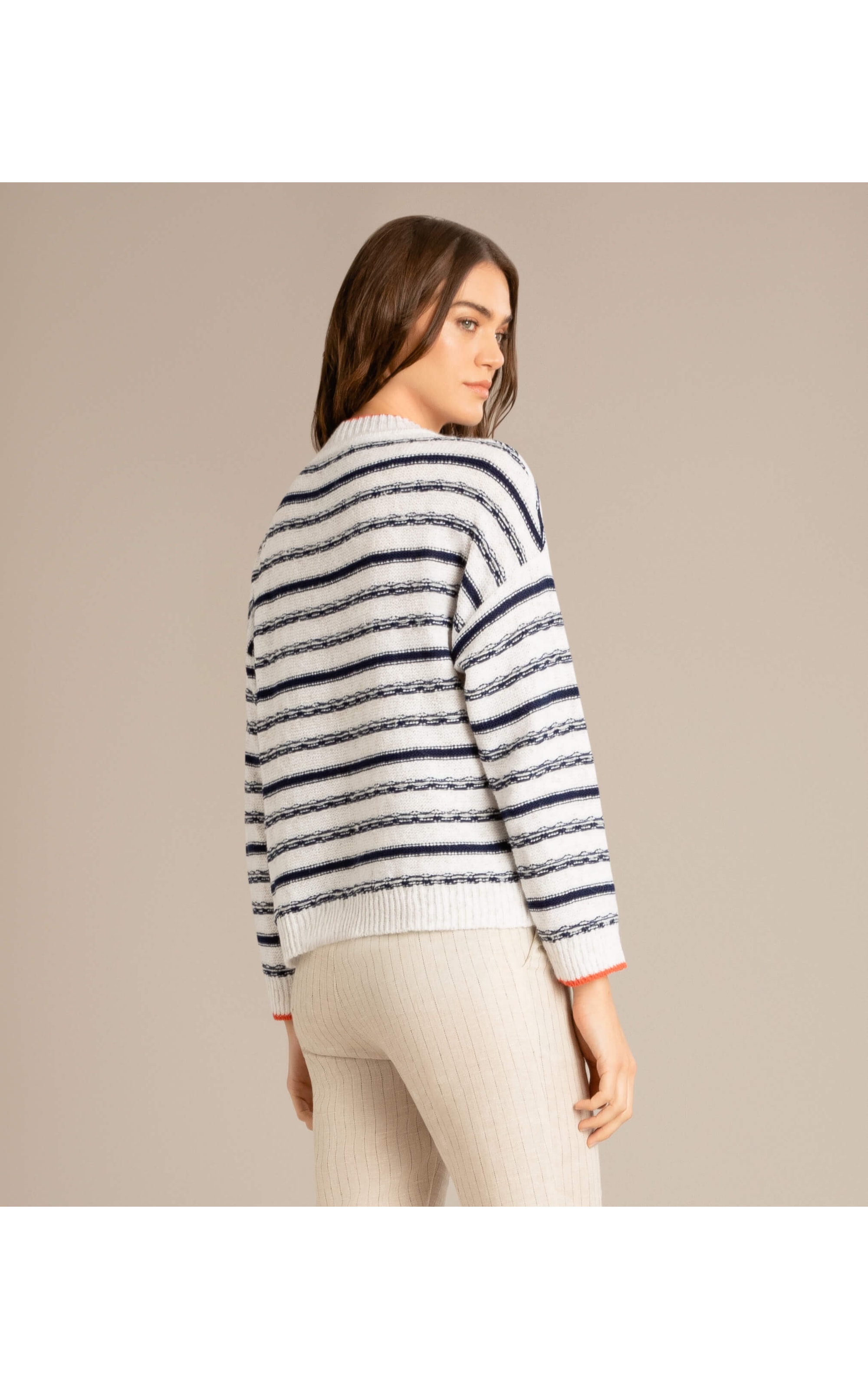 Tricot Zuria Listrado Marinho