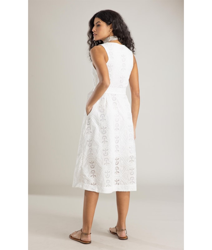 Vestido Aime Bordado Off White