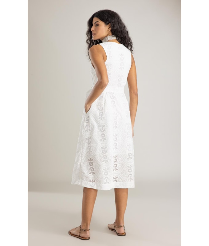 Vestido Aime Bordado Off White