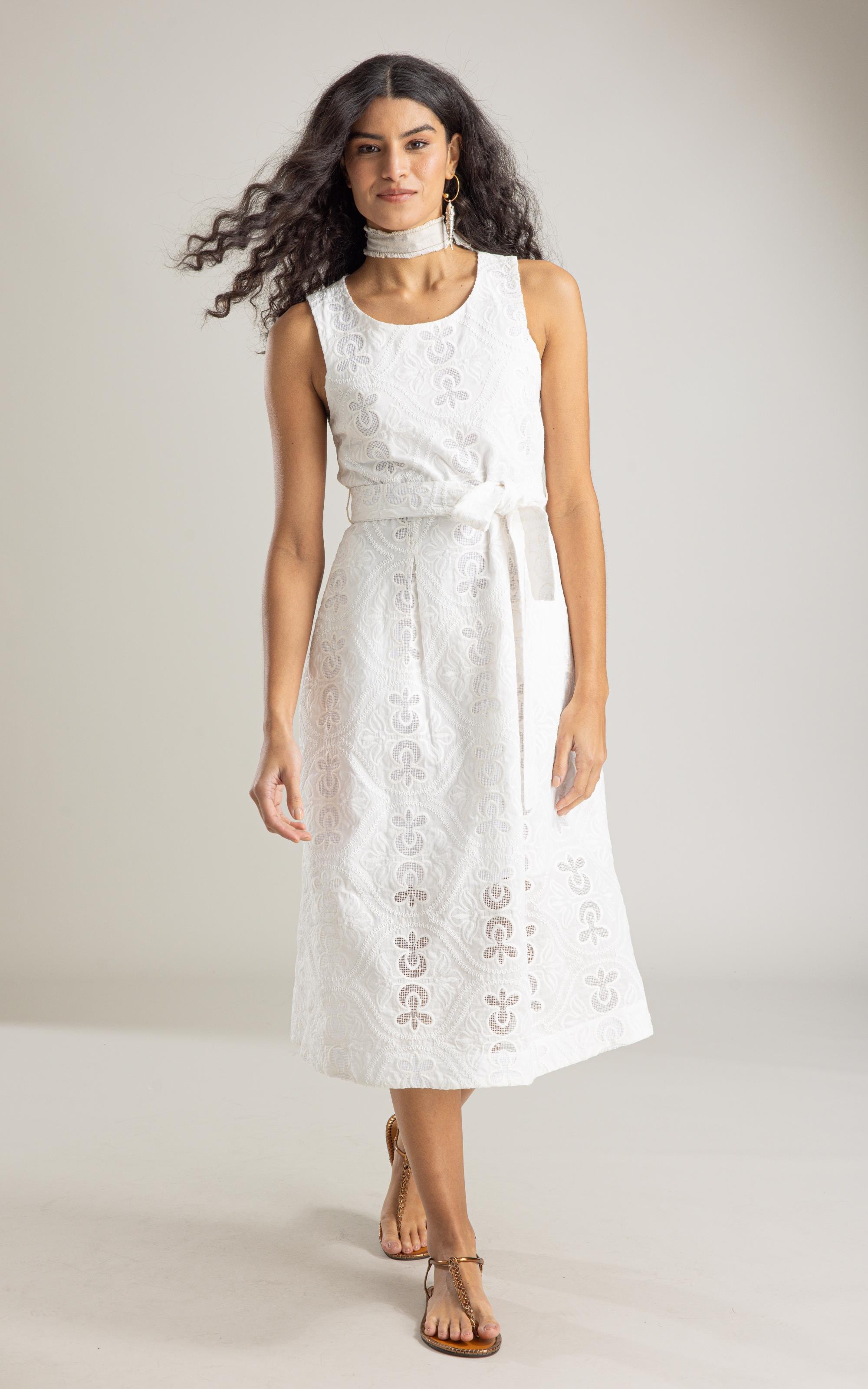 Vestido Aime Bordado Off White