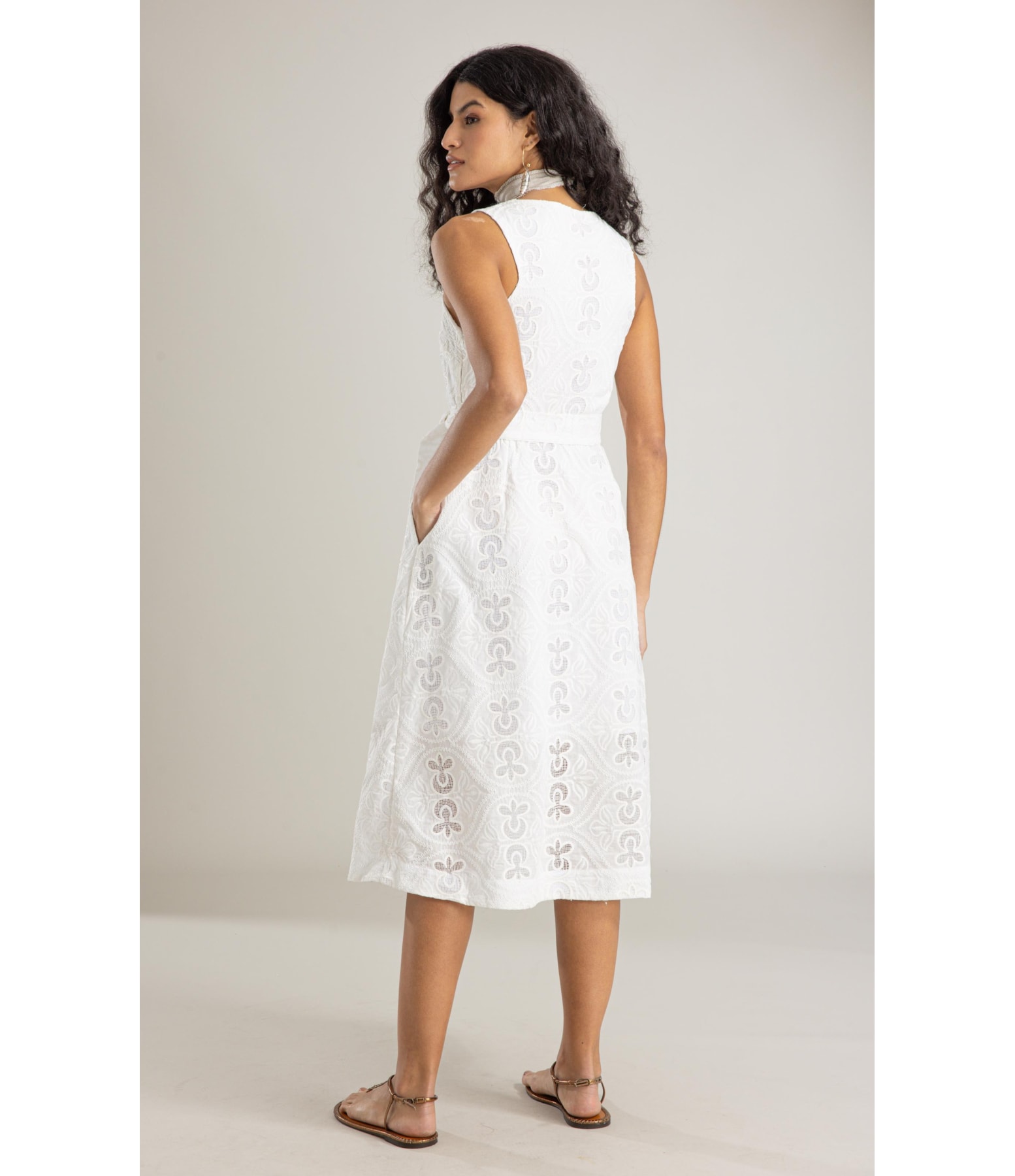 Vestido Aime Bordado Off White