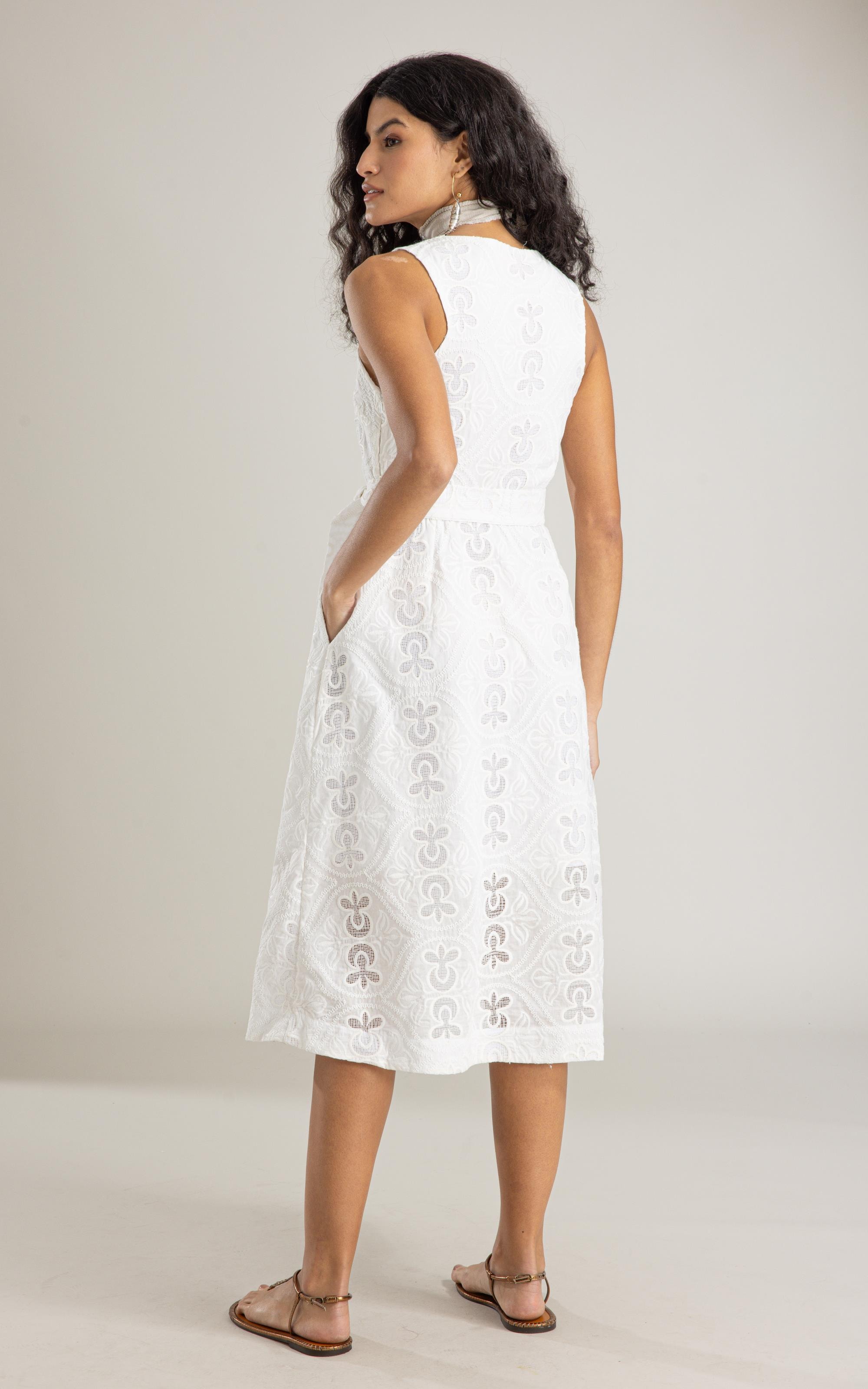 Vestido Aime Bordado Off White