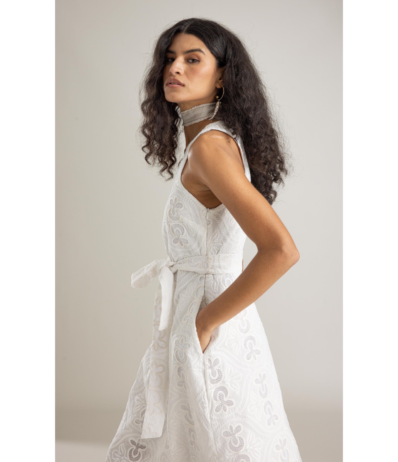 Vestido Aime Bordado Off White