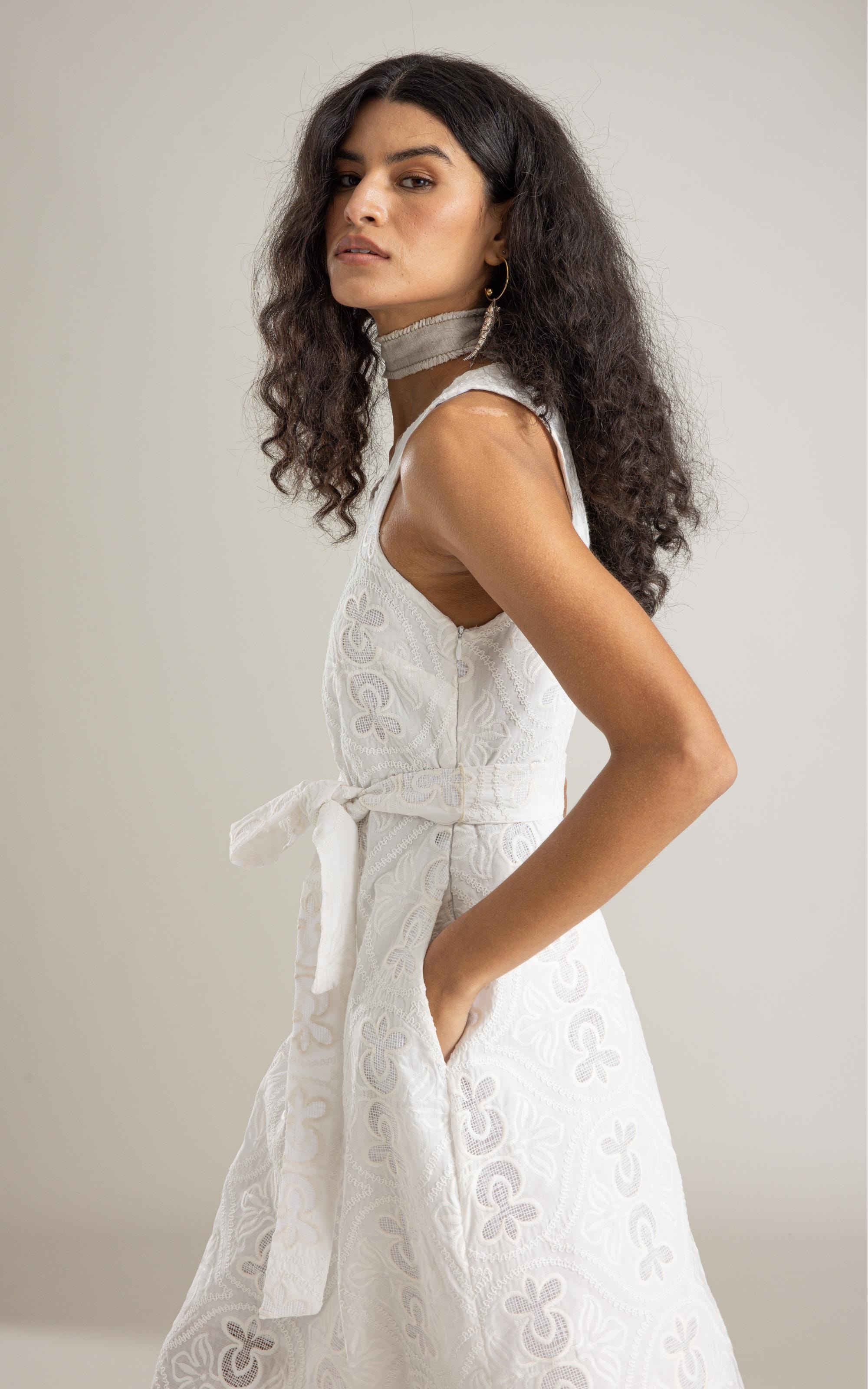 Vestido Aime Bordado Off White