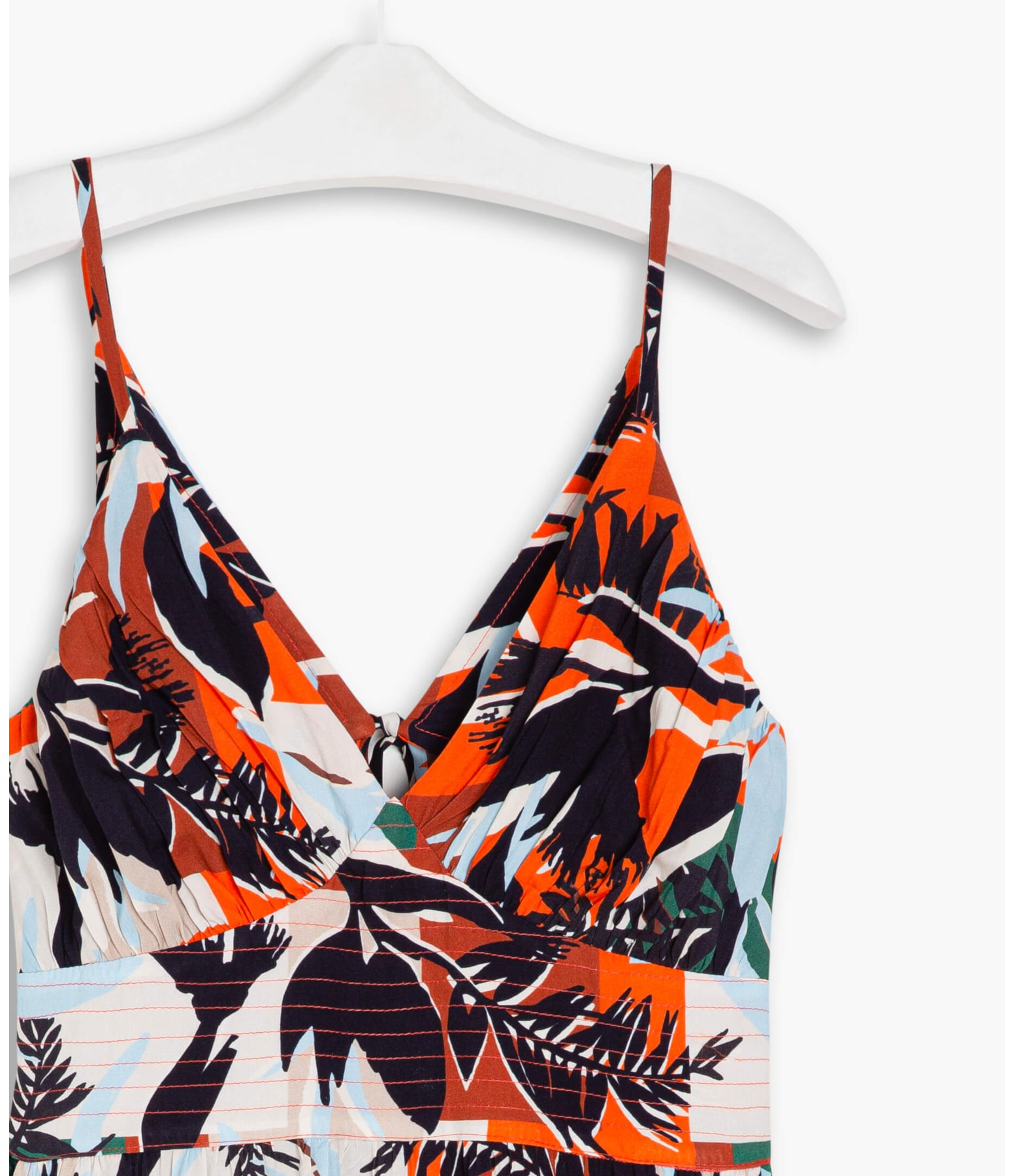Vestido Alice Algodao Est Folhagem Abobora