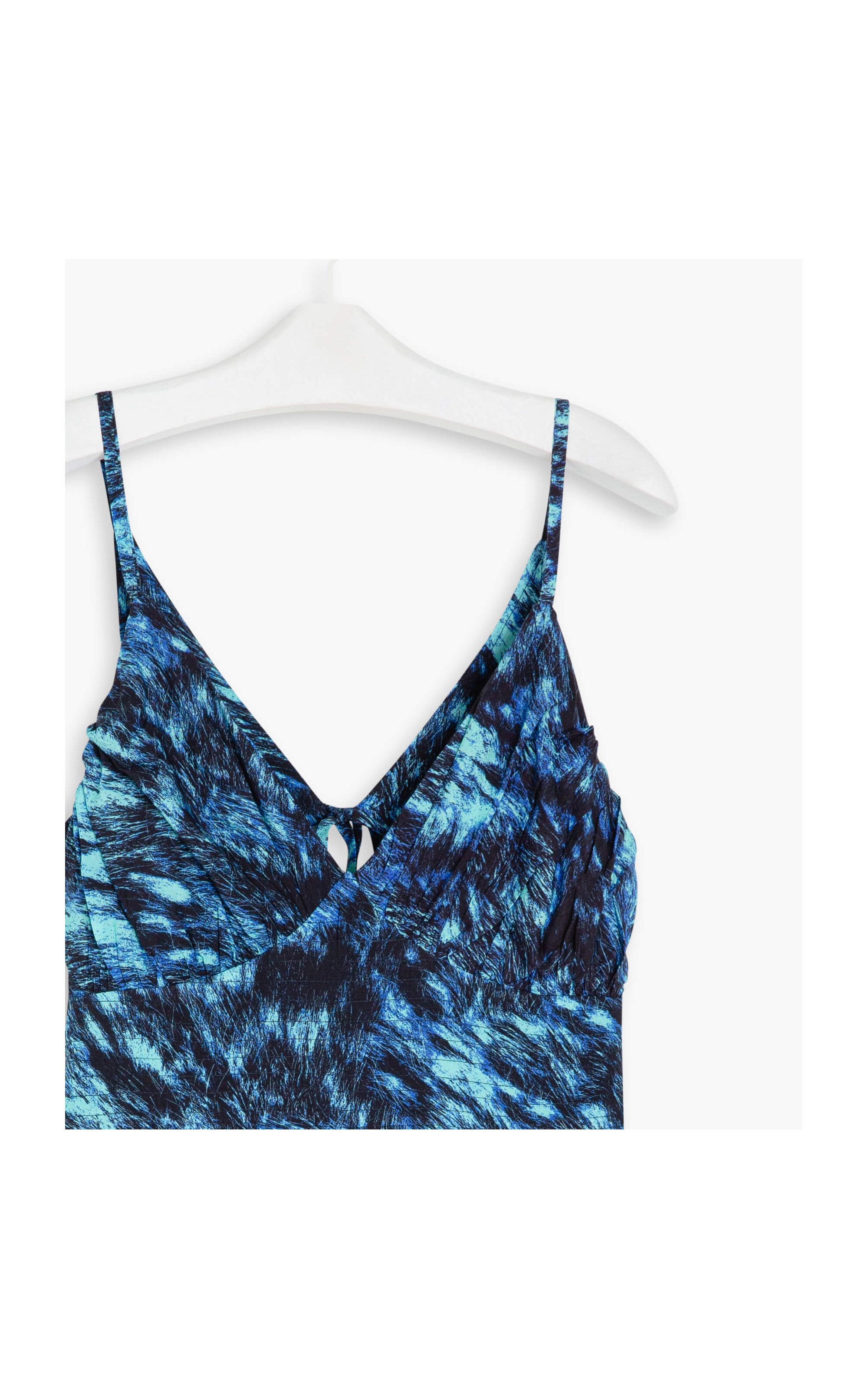 Vestido Alice Algodao Est Folhagem Azul Bic