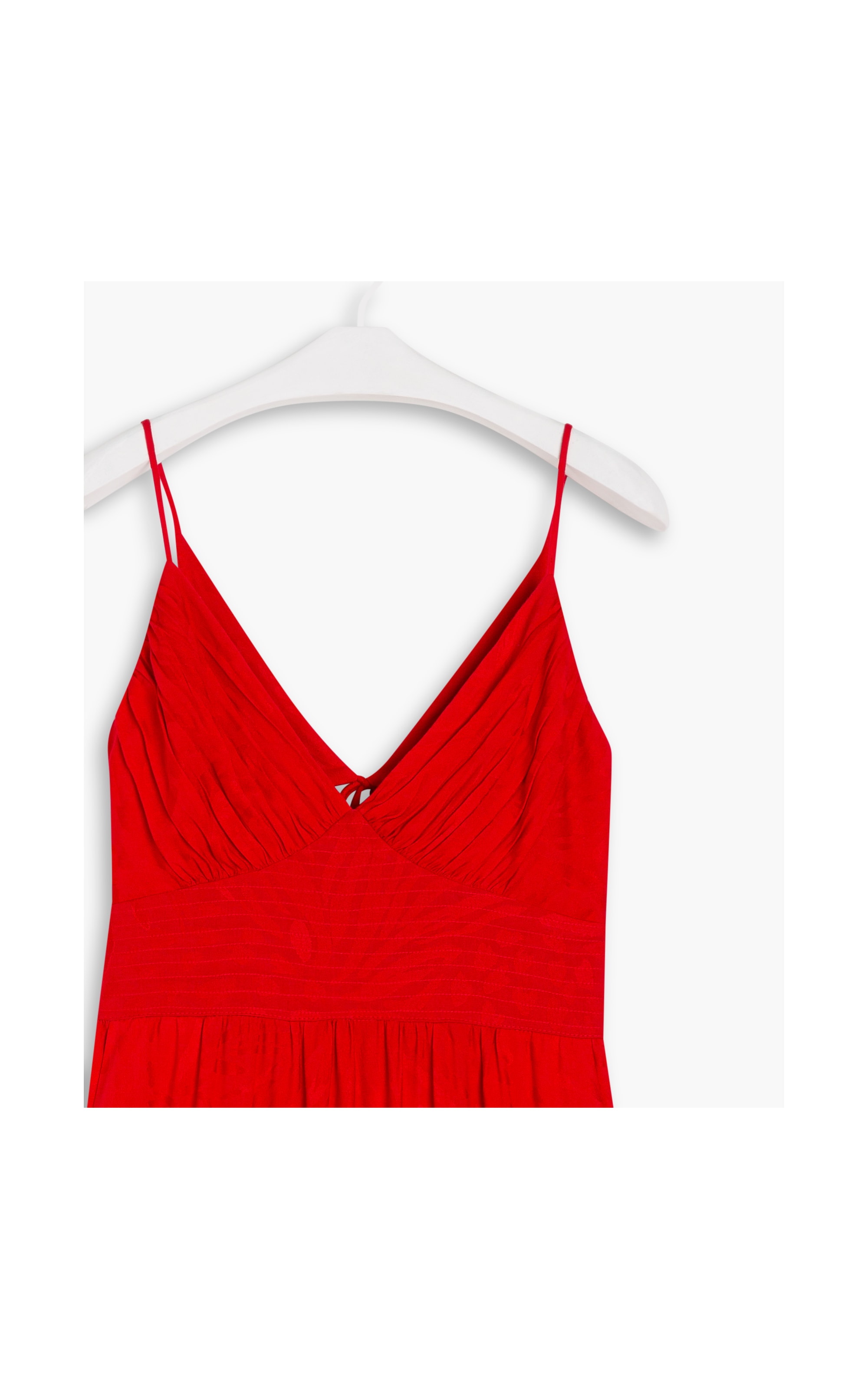 Vestido Alice Viscose Jacquard Abacaxi Vermelho