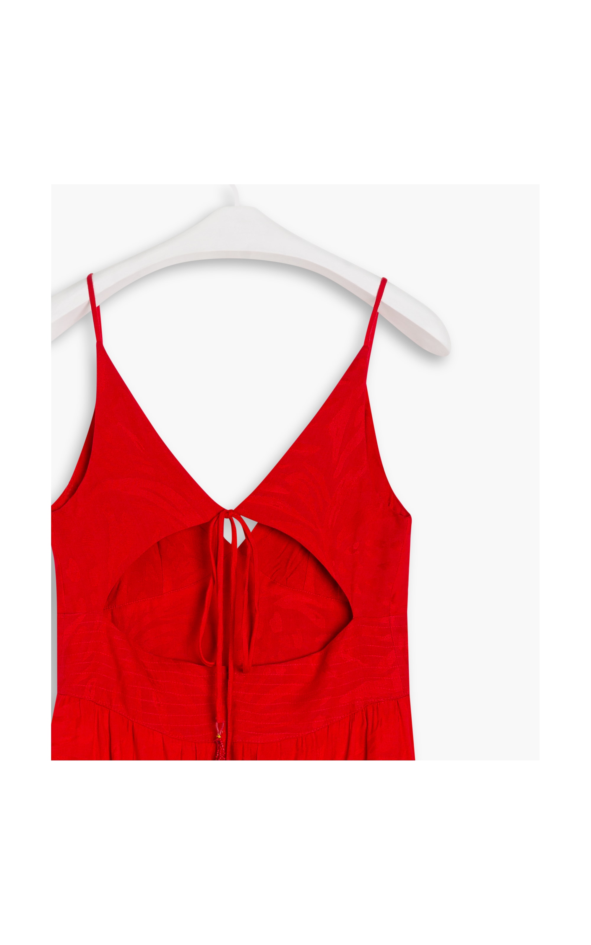 Vestido Alice Viscose Jacquard Abacaxi Vermelho