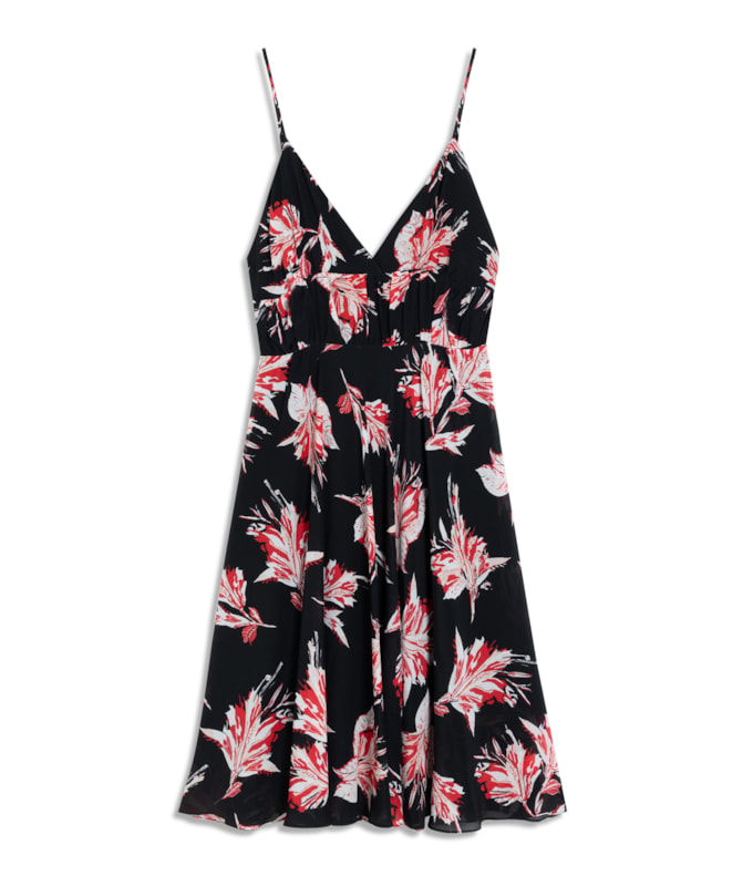 Vestido Amora Seda Est Carnation Preto