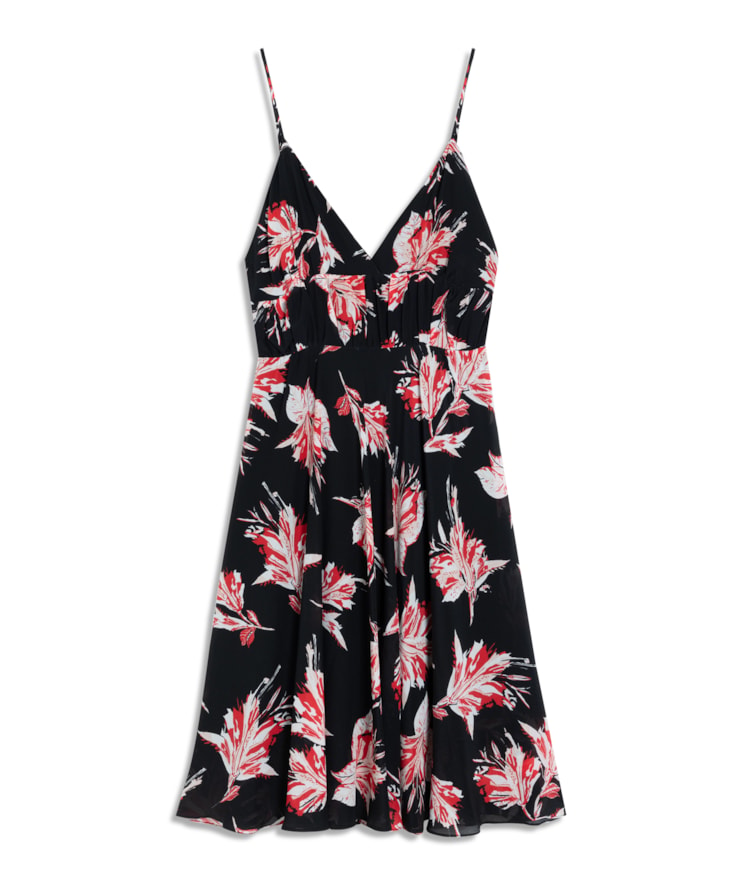 Vestido Amora Seda Est Carnation Preto