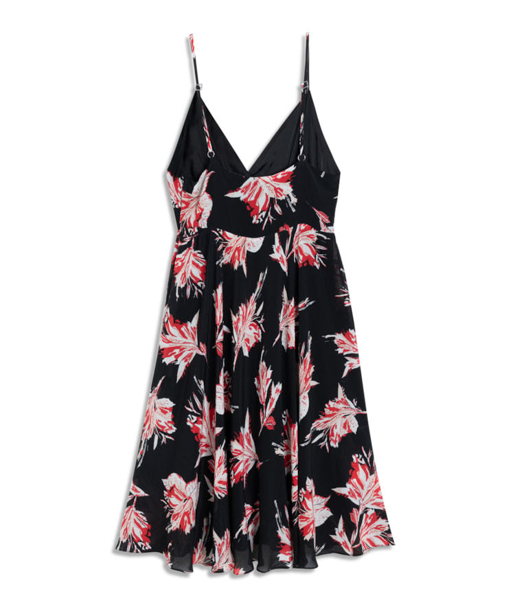 Vestido Amora Seda Est Carnation Preto