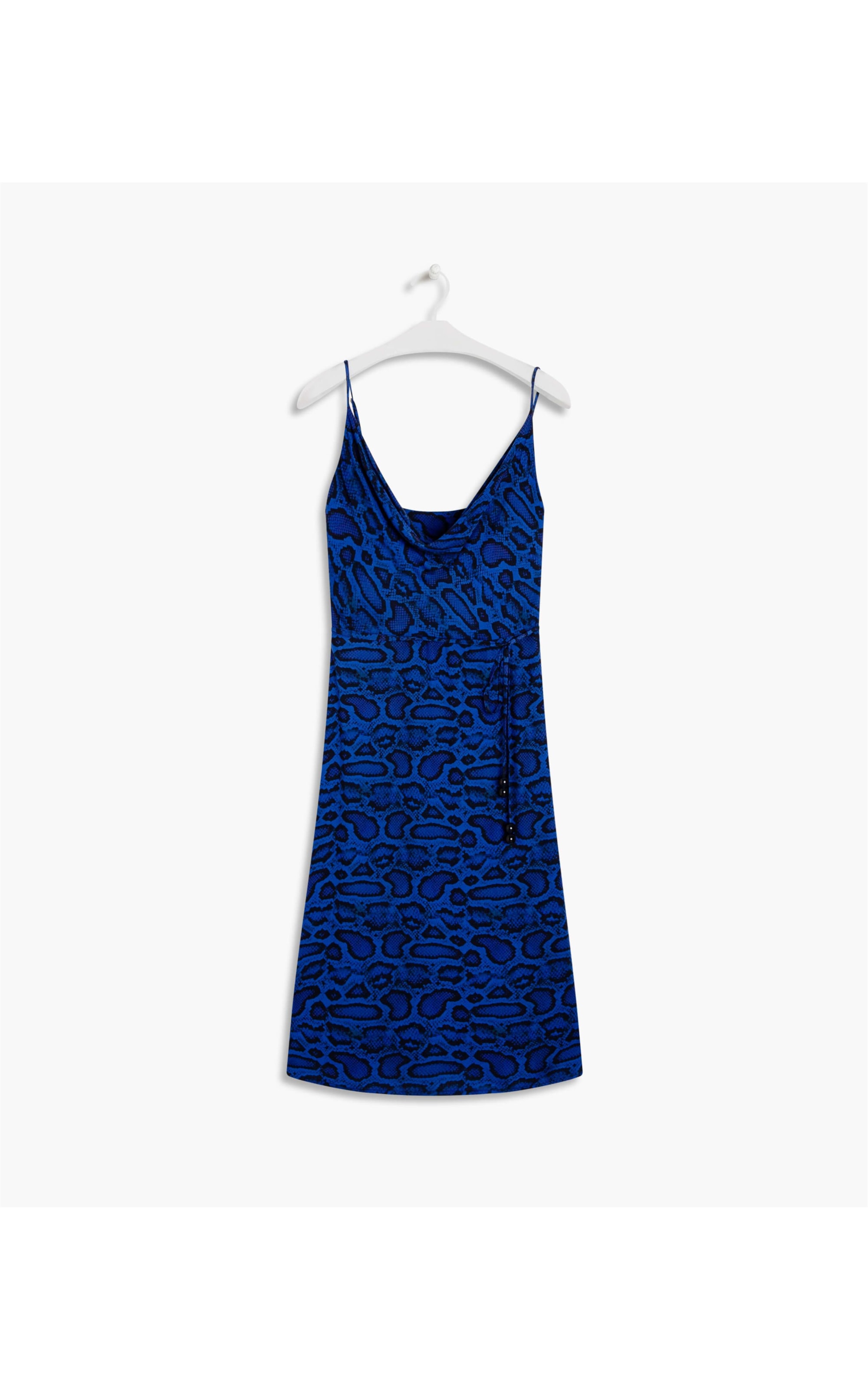 Vestido Anne Viscose Est Croco Azul Bic