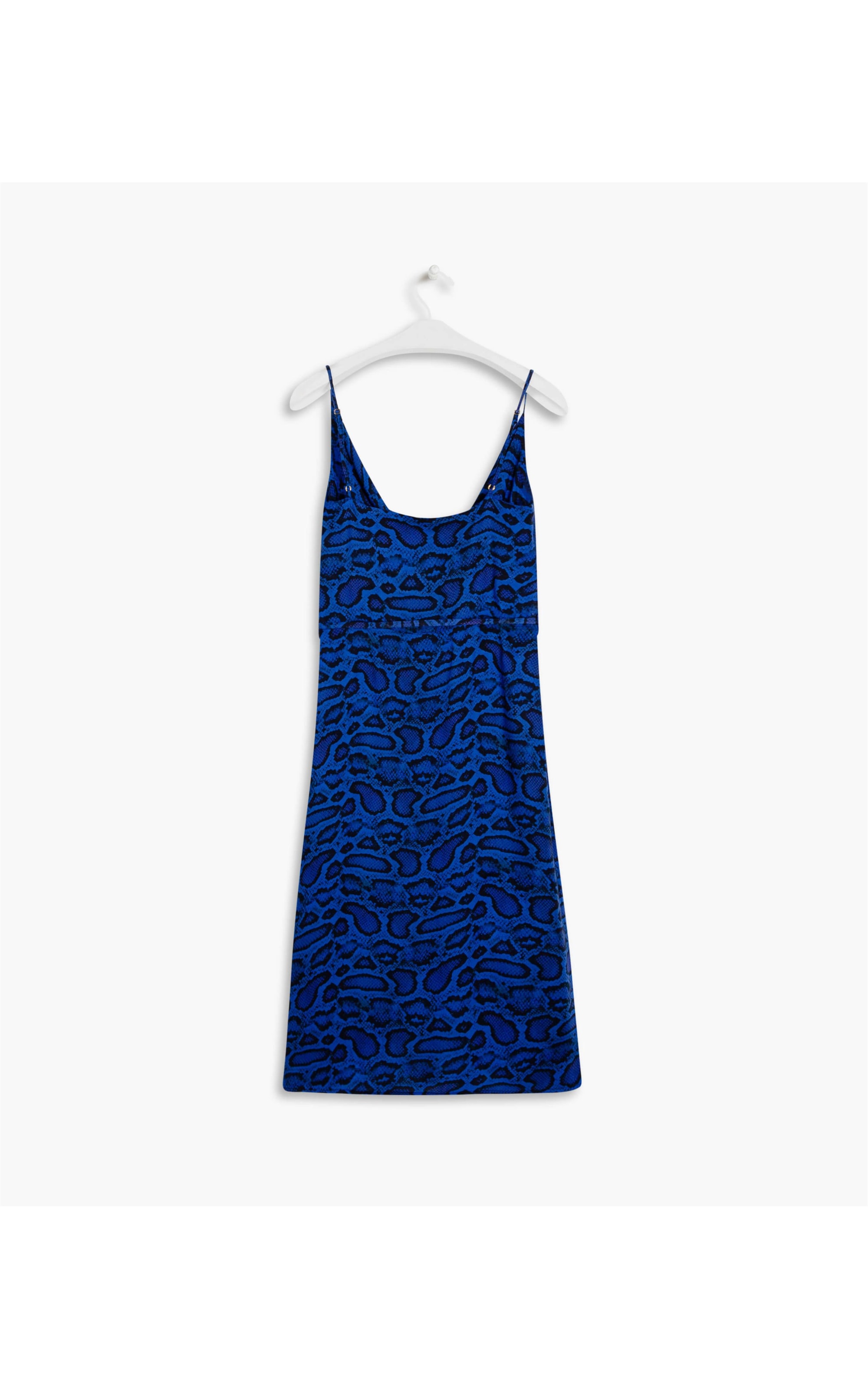 Vestido Anne Viscose Est Croco Azul Bic