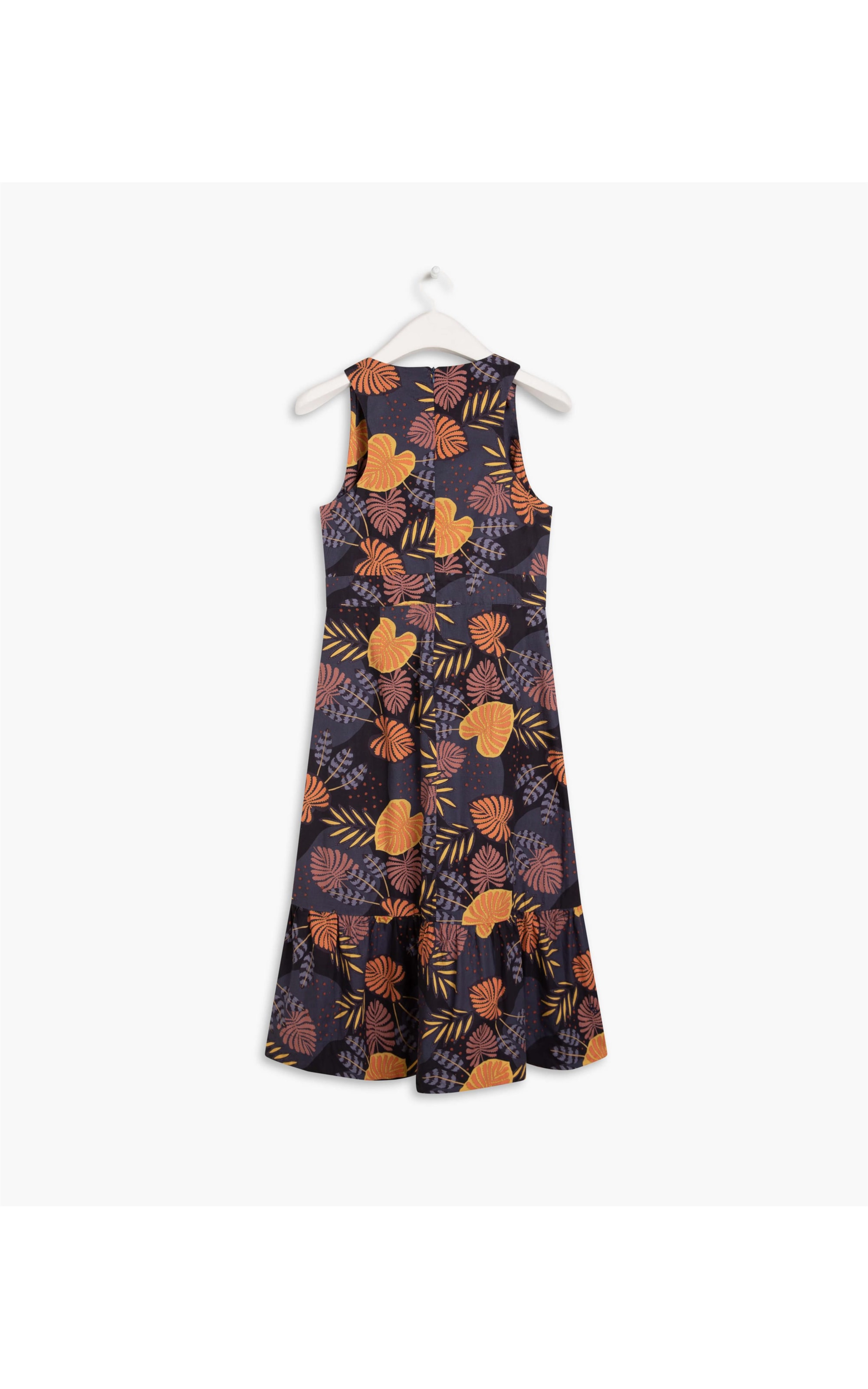 Vestido Áustria Est. Winter Leaves Dark Navy
