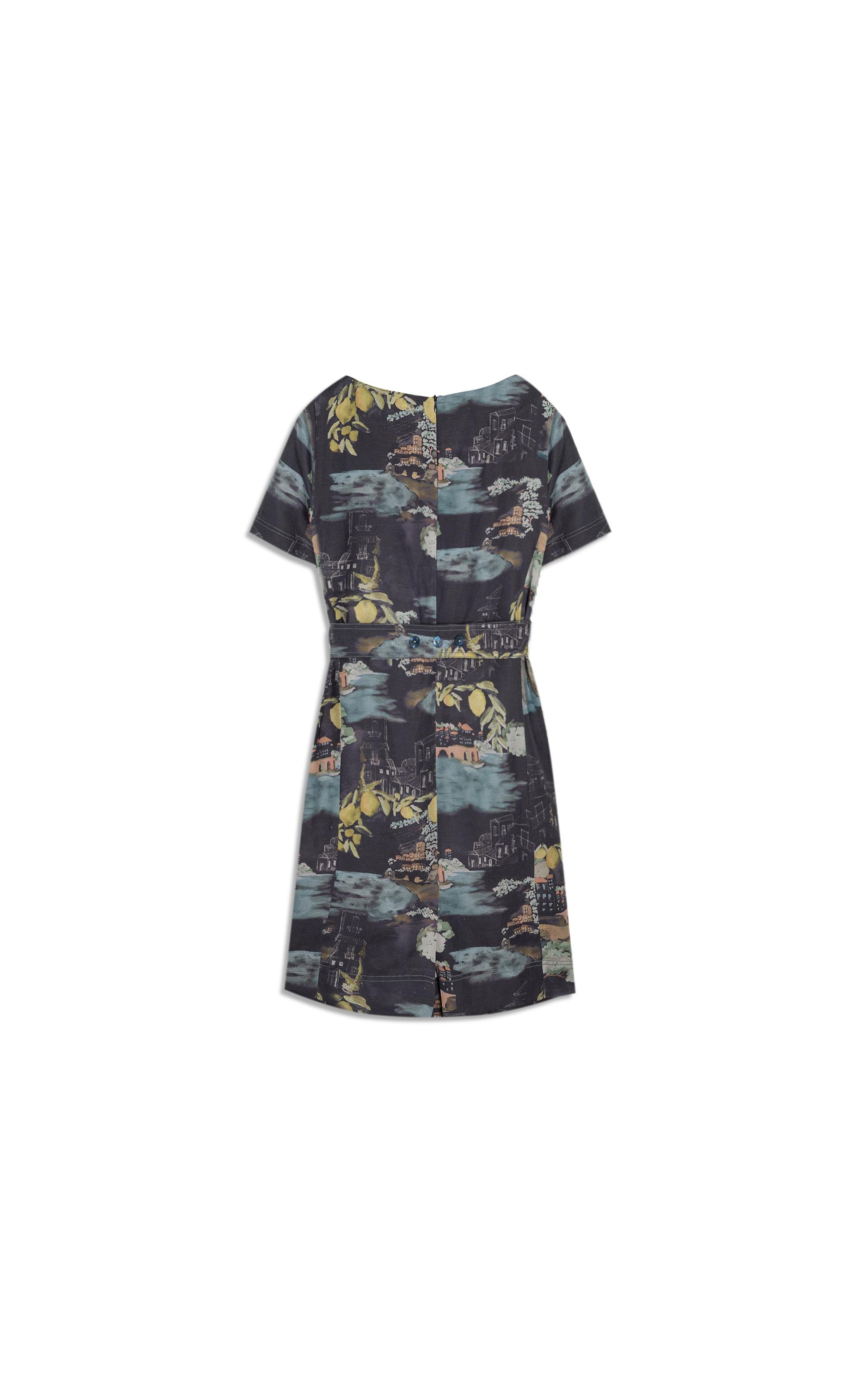 Vestido Beatrice  Est Paesaggio Dark Navy