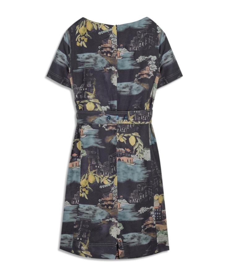 Vestido Beatrice  Est Paesaggio Dark Navy