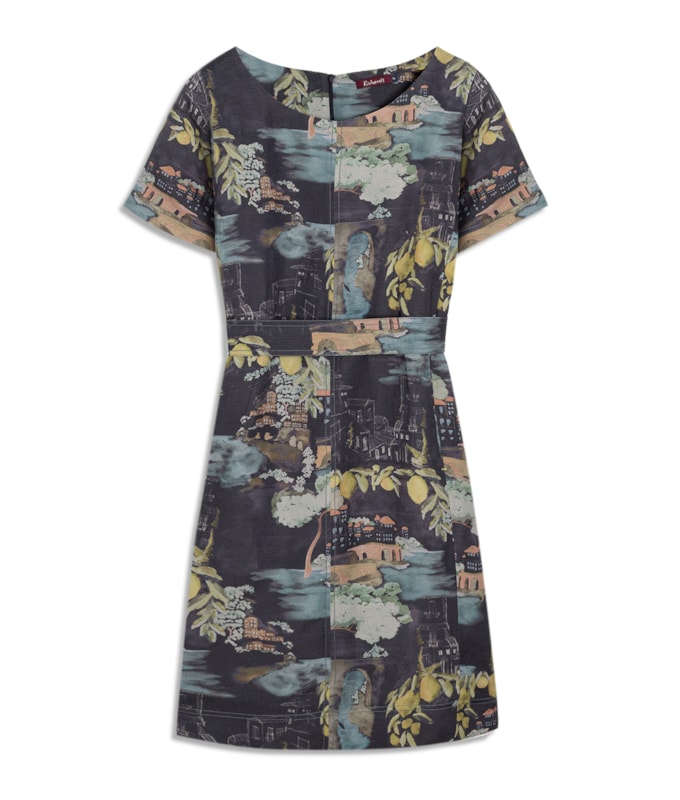 Vestido Beatrice Paesaggio Dark Navy