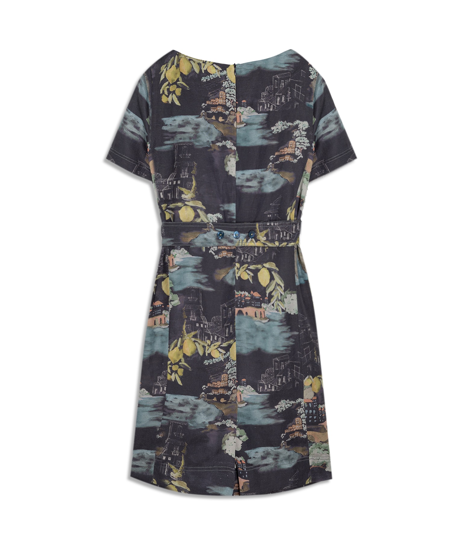 Vestido Beatrice Paesaggio Dark Navy