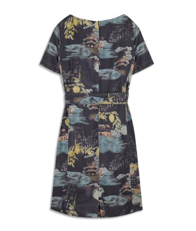 Vestido Beatrice Paesaggio Dark Navy