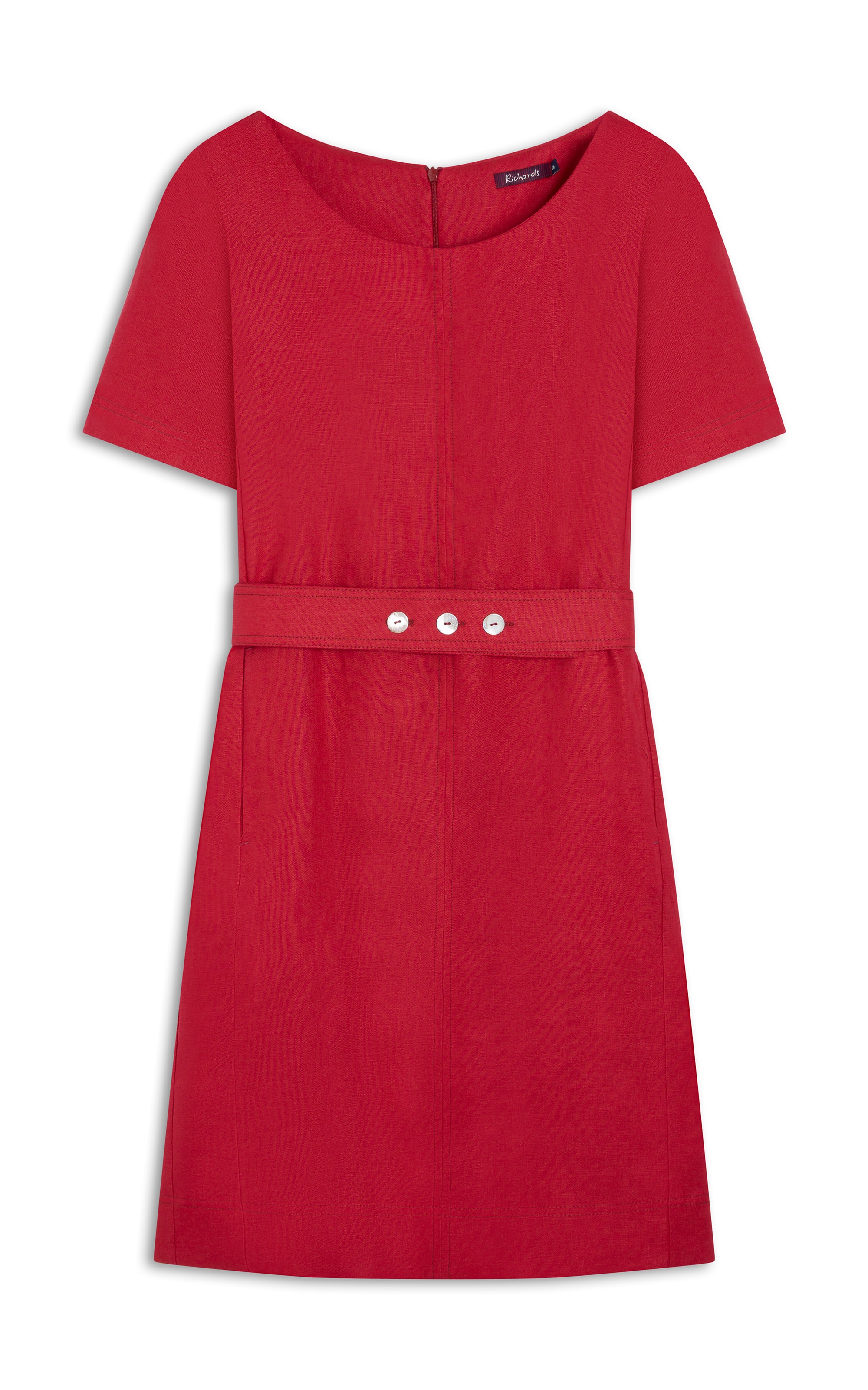 Vestido Beatrice  Puro Linho Bordeaux
