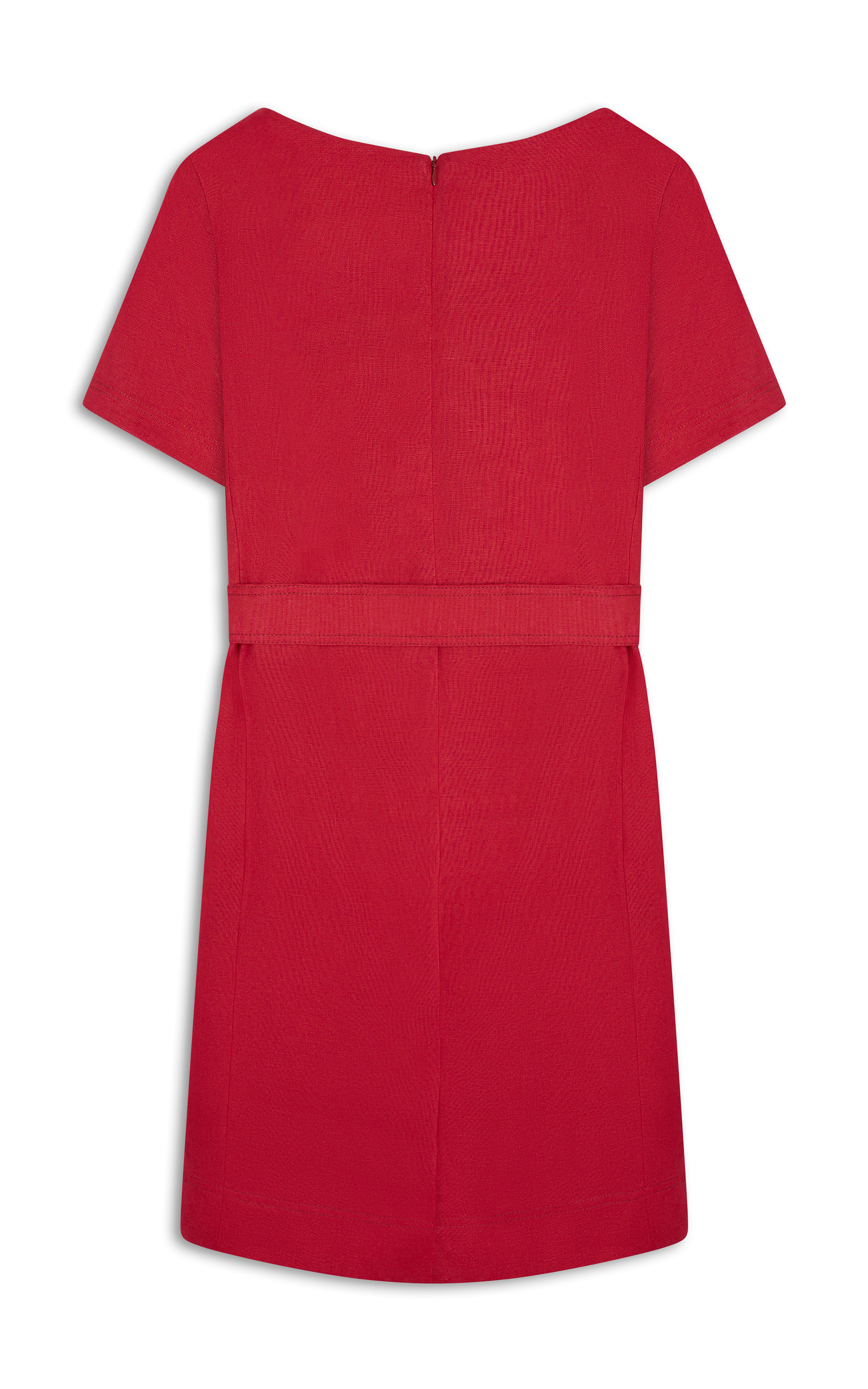 Vestido Beatrice  Puro Linho Bordeaux