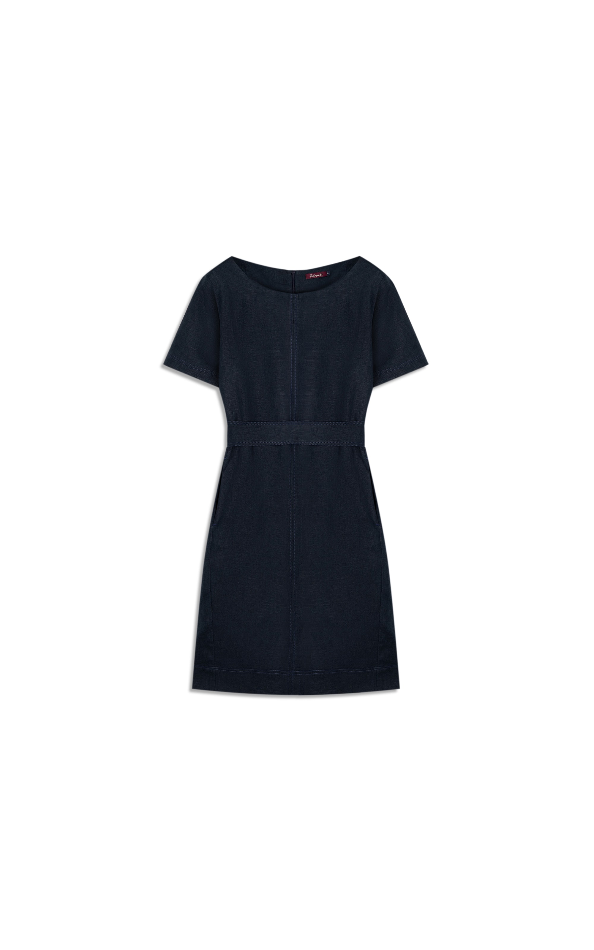 Vestido Beatrice  Puro Linho Dark Navy