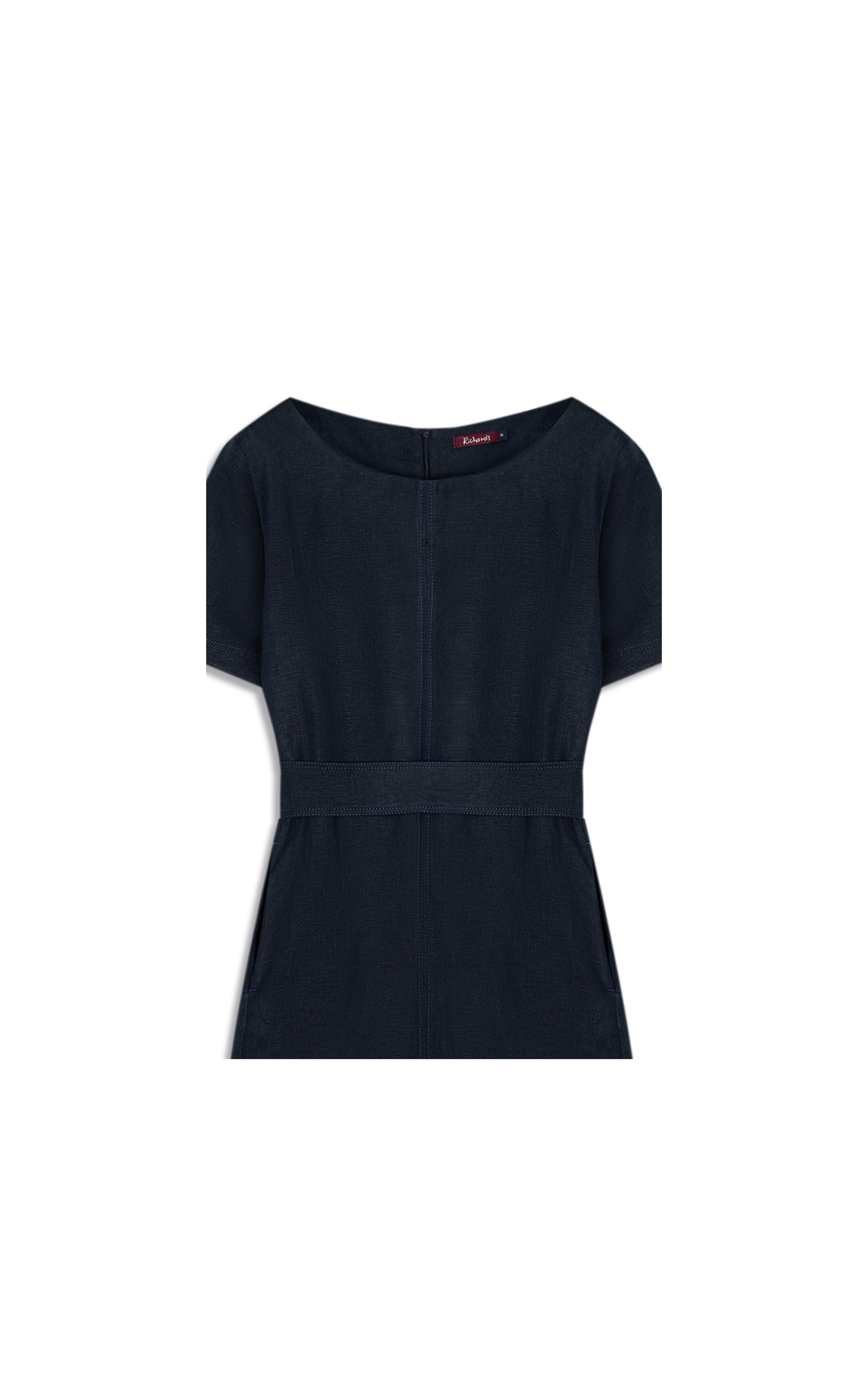 Vestido Beatrice  Puro Linho Dark Navy