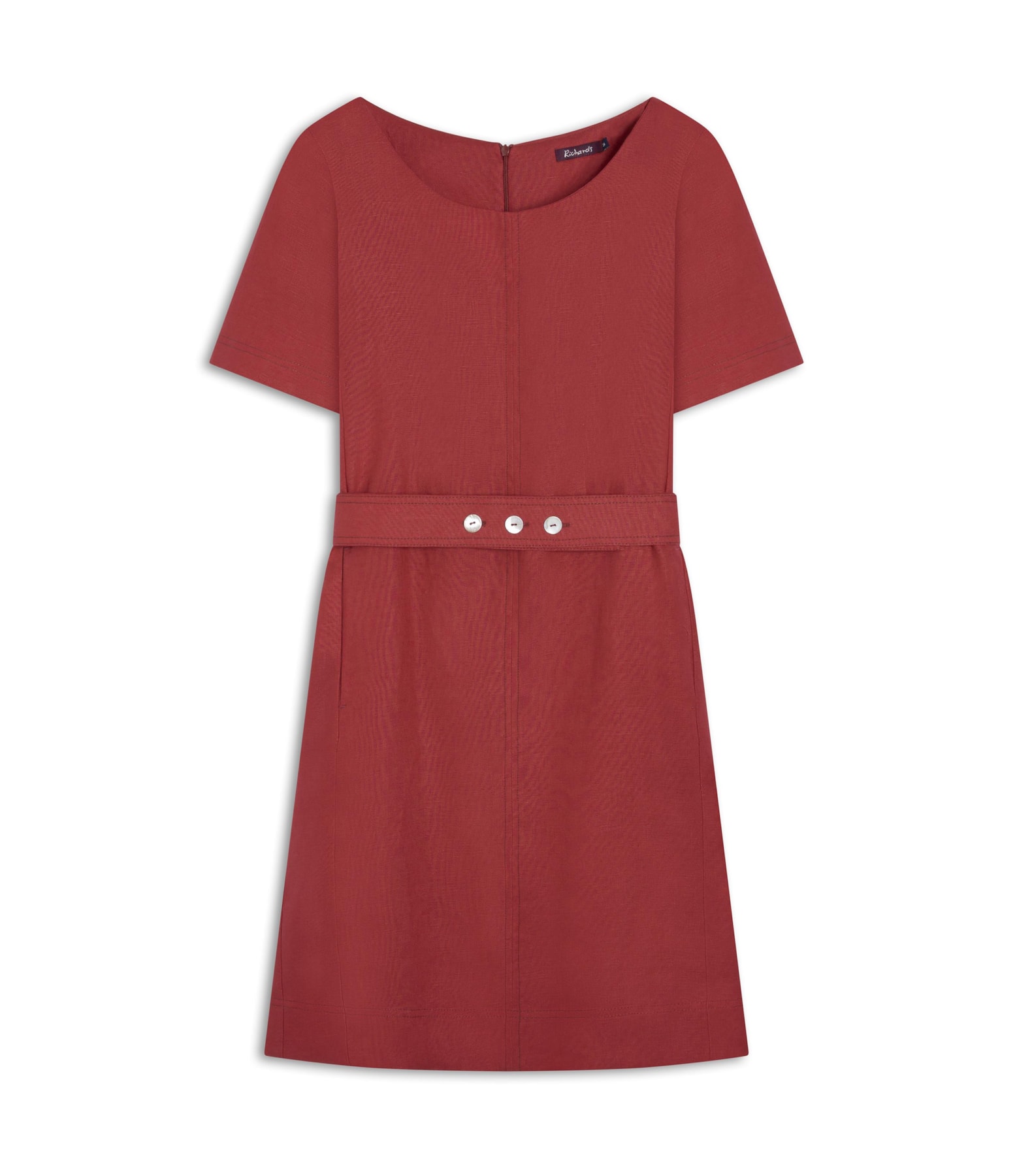 Vestido Beatrice  Puro Linho Vinho