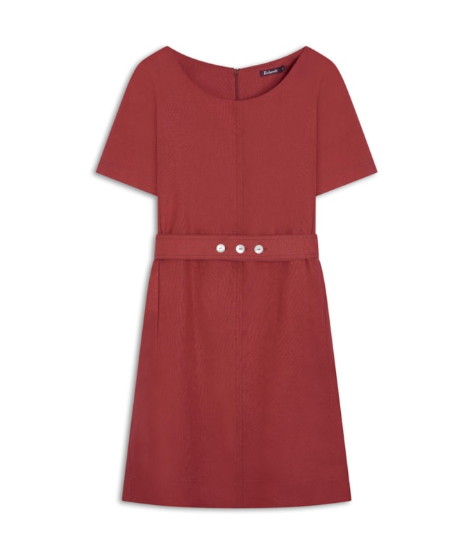 Vestido Beatrice  Puro Linho Vinho