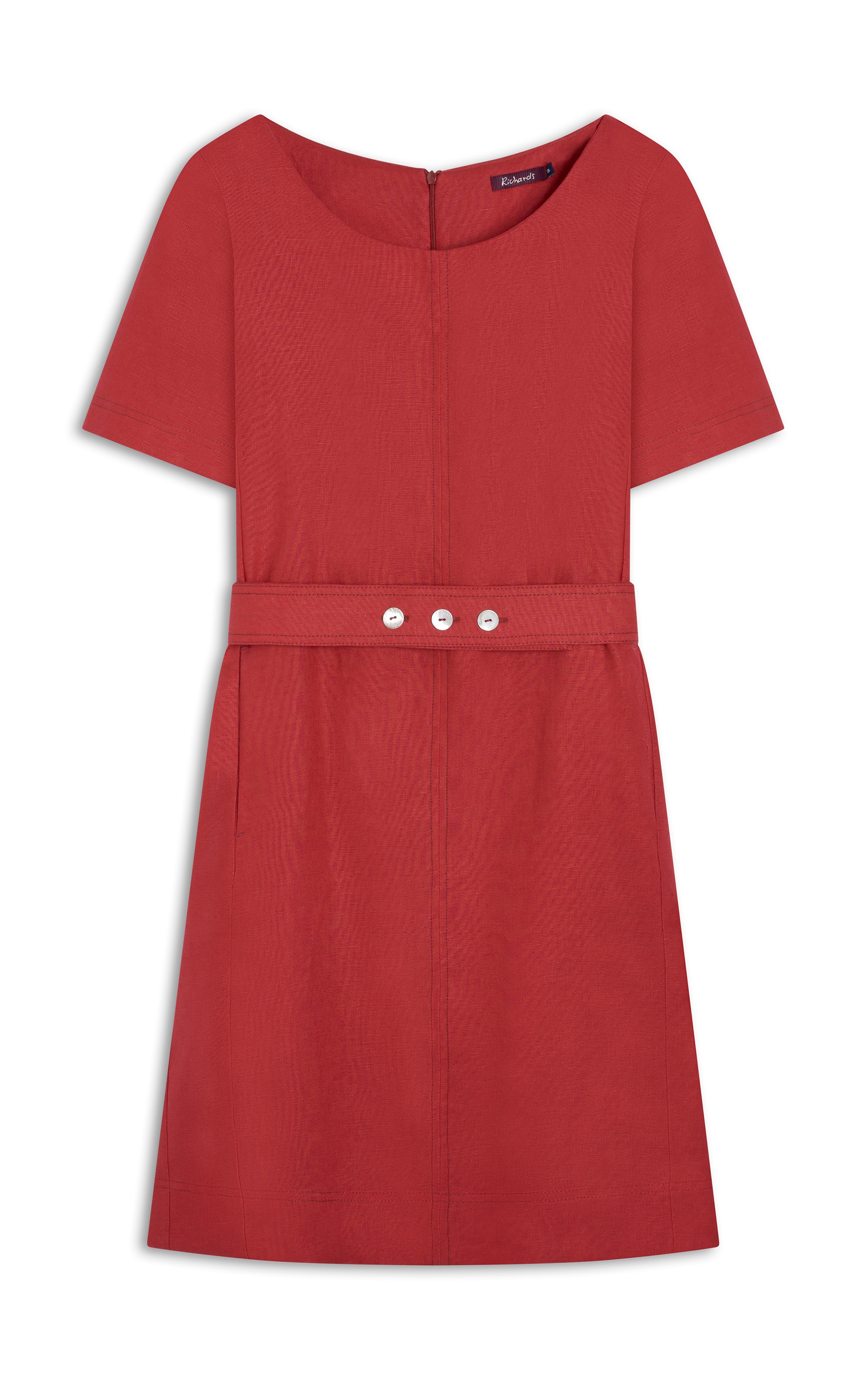 Vestido Beatrice  Puro Linho Vinho