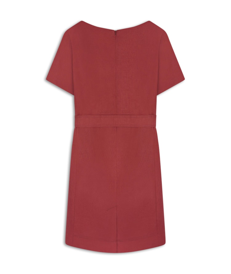 Vestido Beatrice  Puro Linho Vinho