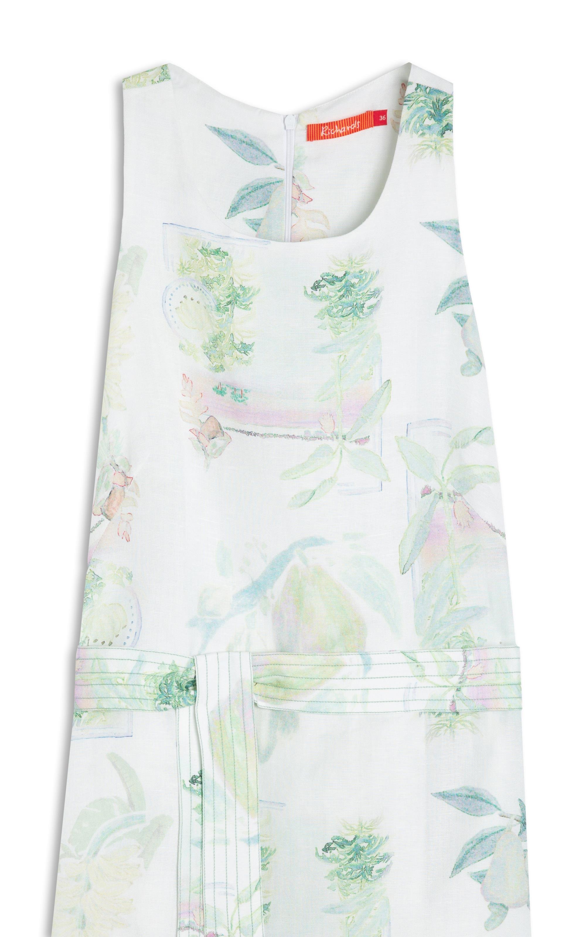 Vestido Betania Lb Estampa Tropical Branco