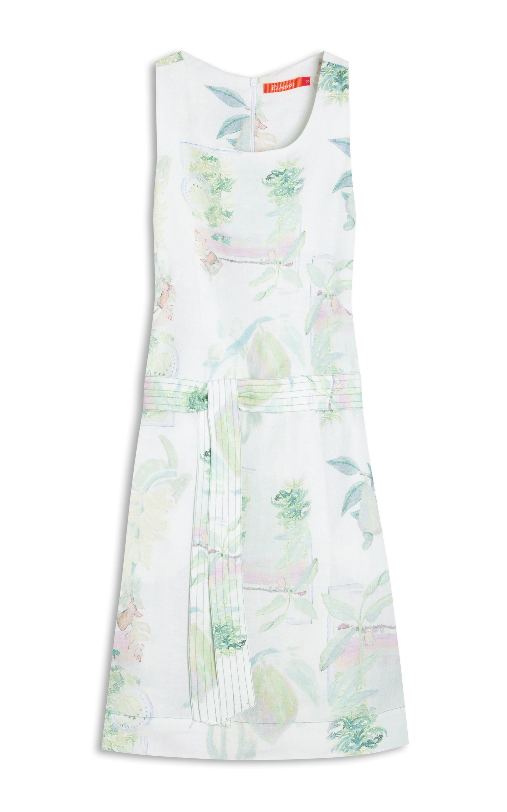 Vestido Betania Lb Estampa Tropical Branco