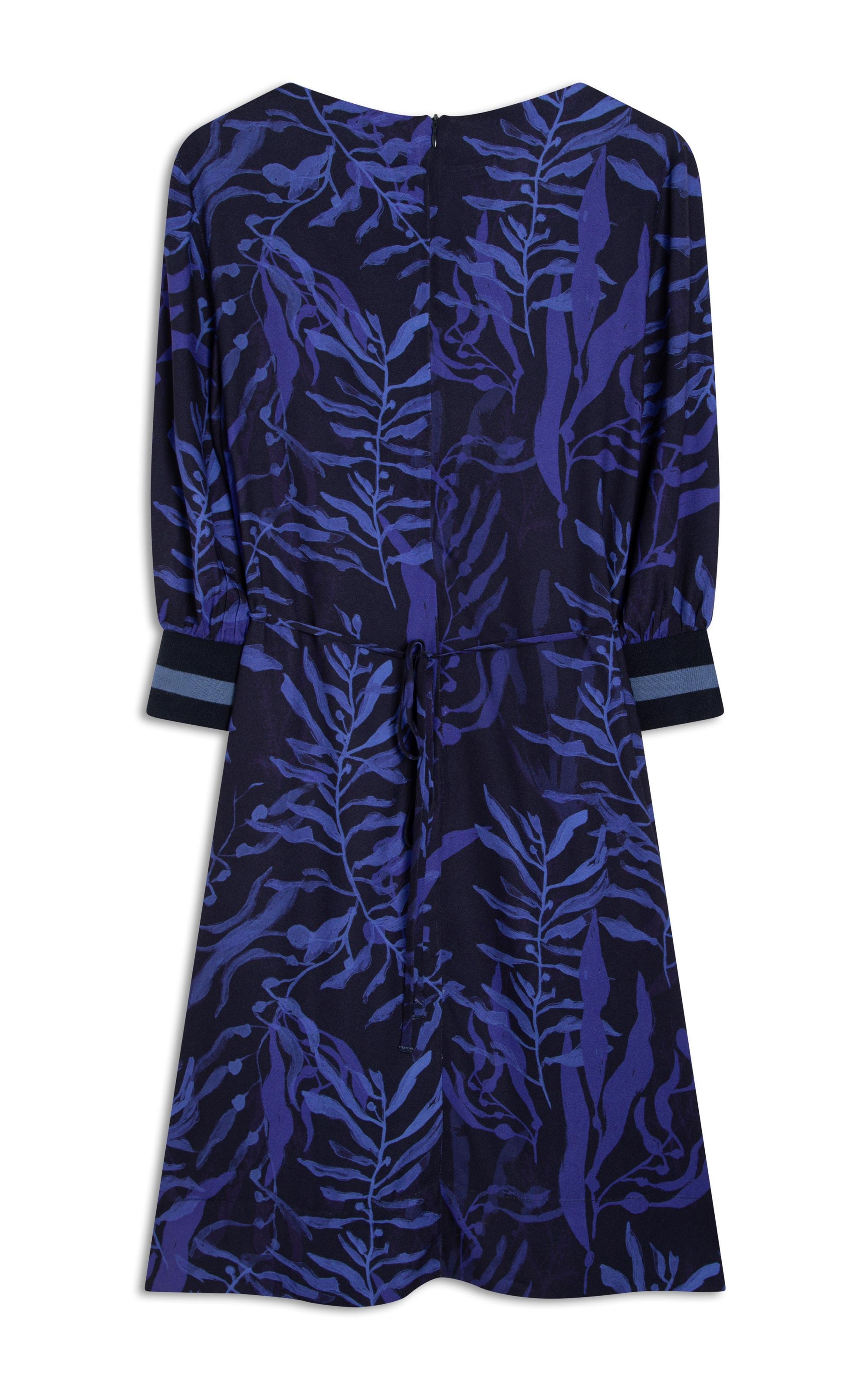 Vestido Bruna Viscose Est Algas Royal