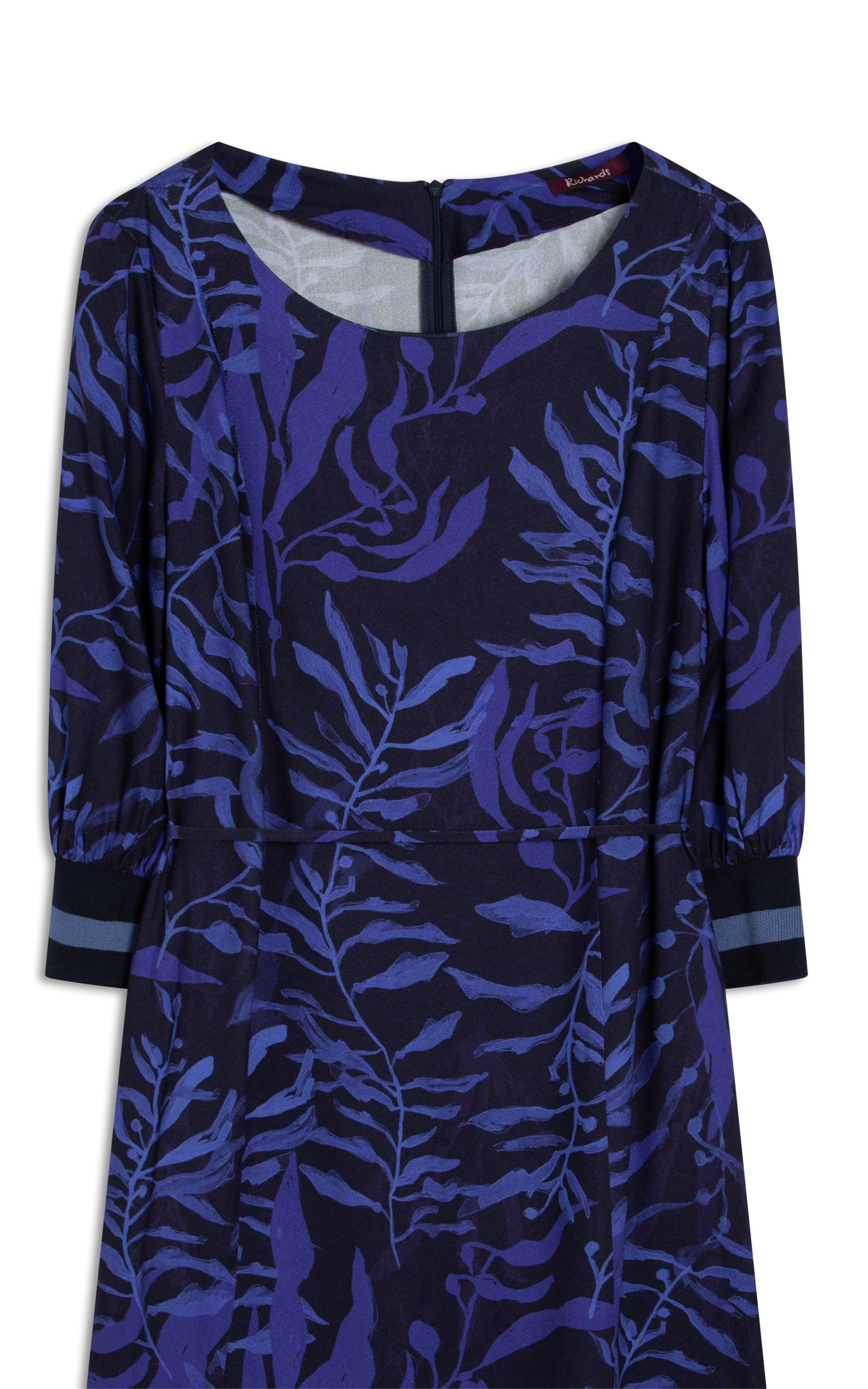 Vestido Bruna Viscose Est Algas Royal