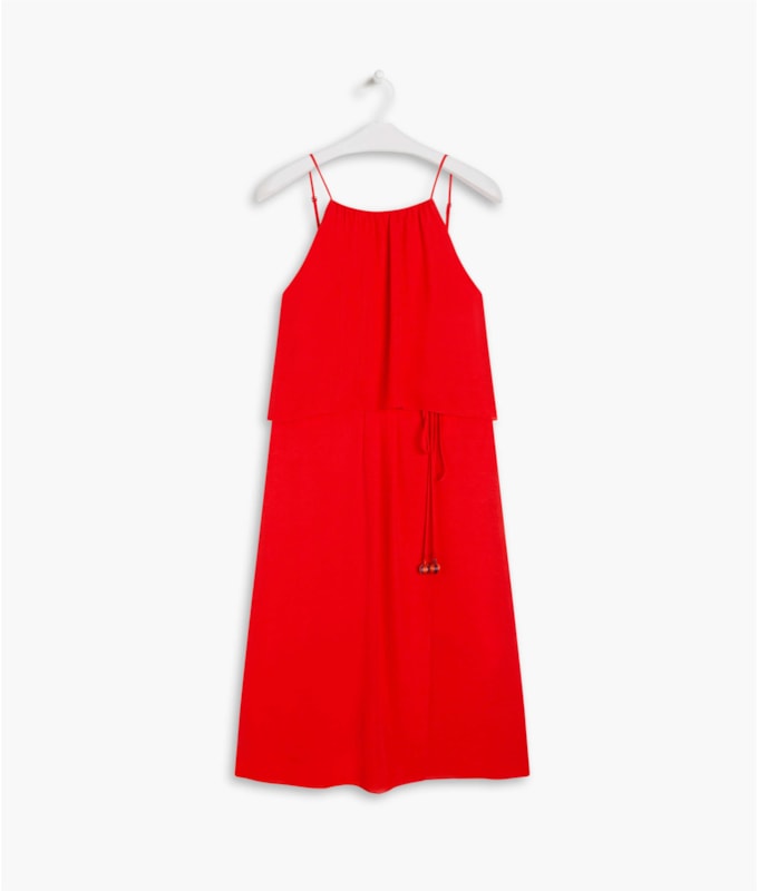 Vestido Cacao Liso Vermelho