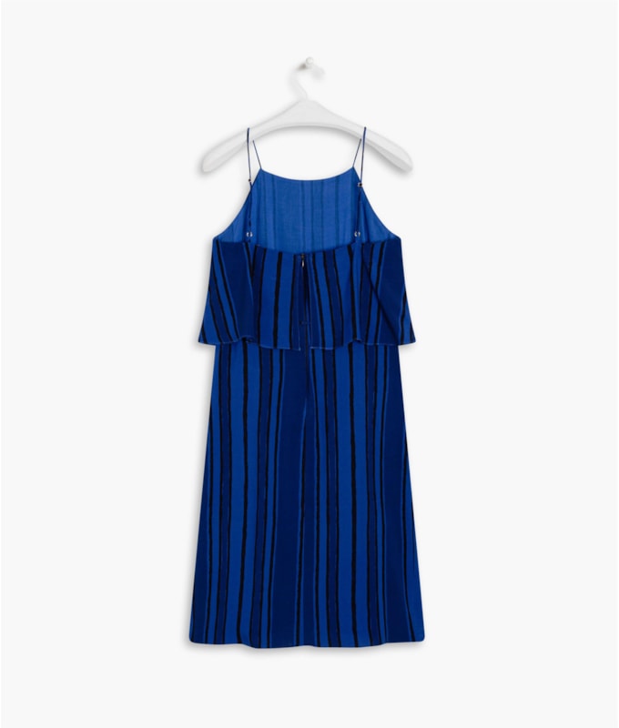 Vestido Cacao Viscose Est Bold Stripes Royal
