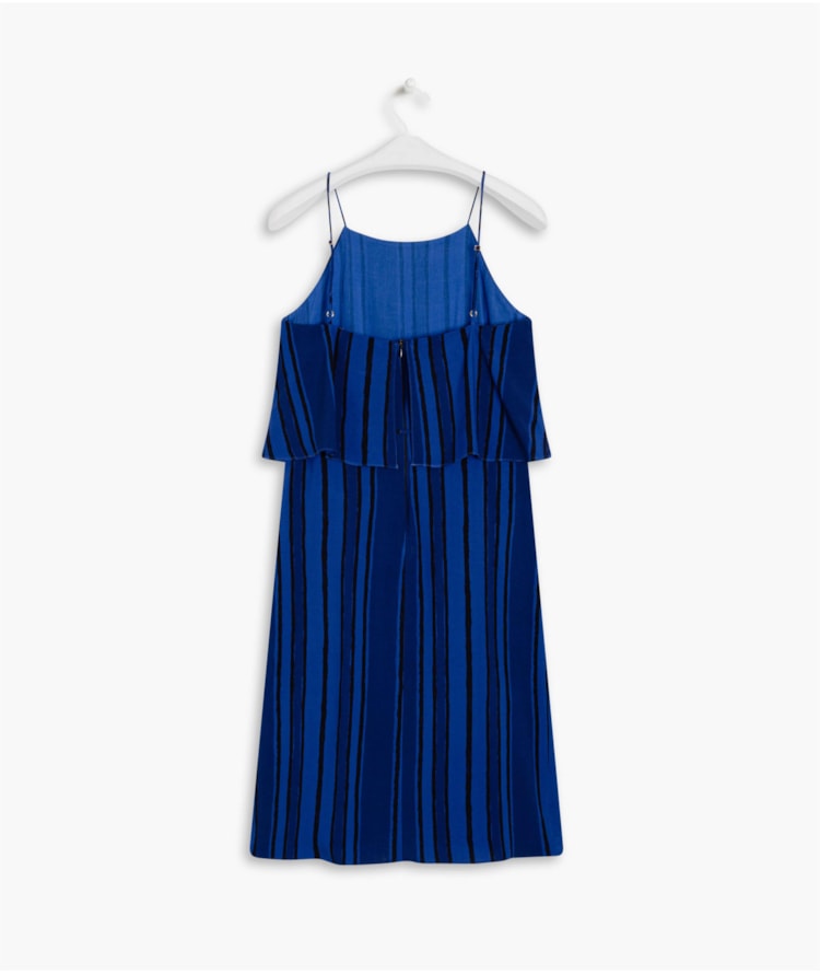 Vestido Cacao Viscose Est Bold Stripes Royal