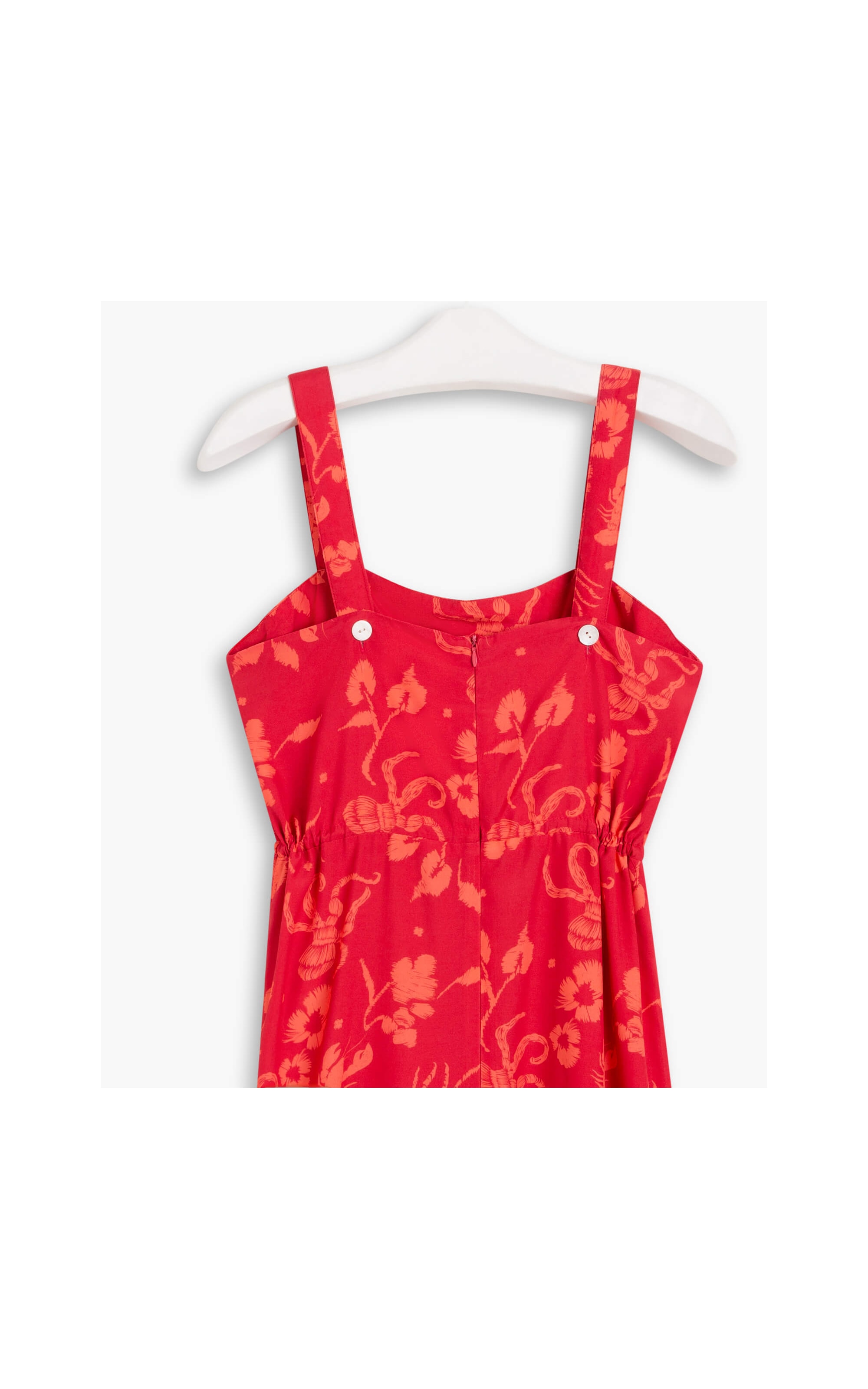 Vestido Carmen Viscose Est Mar Bordado Cereja