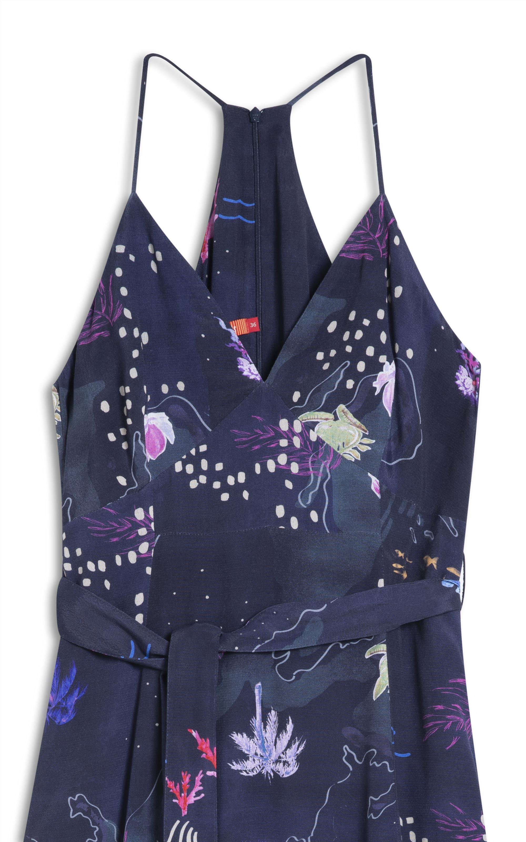 Vestido Cedro Viscose Dark Navy